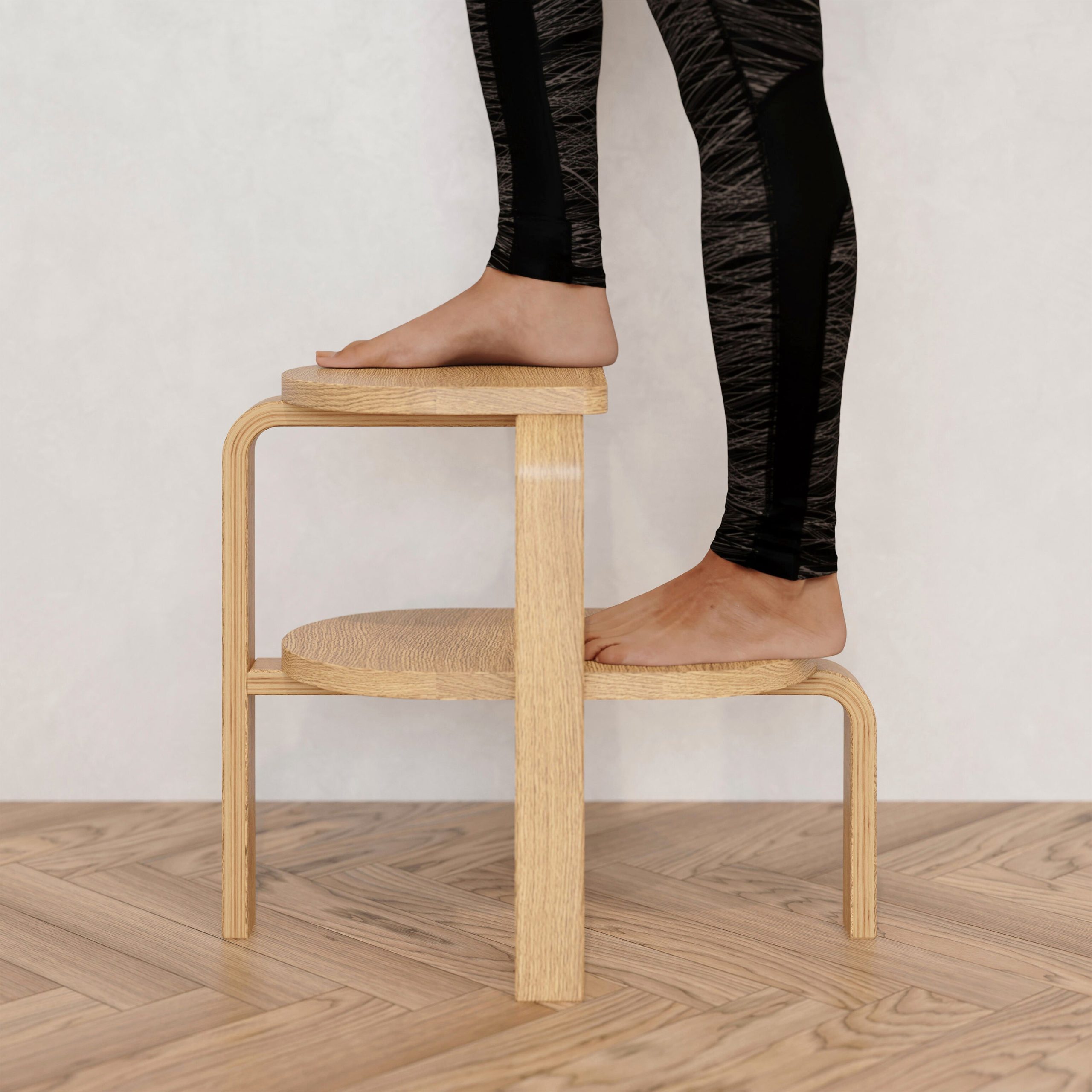 Altura Step Stool & Side Table - Oak - Image 3