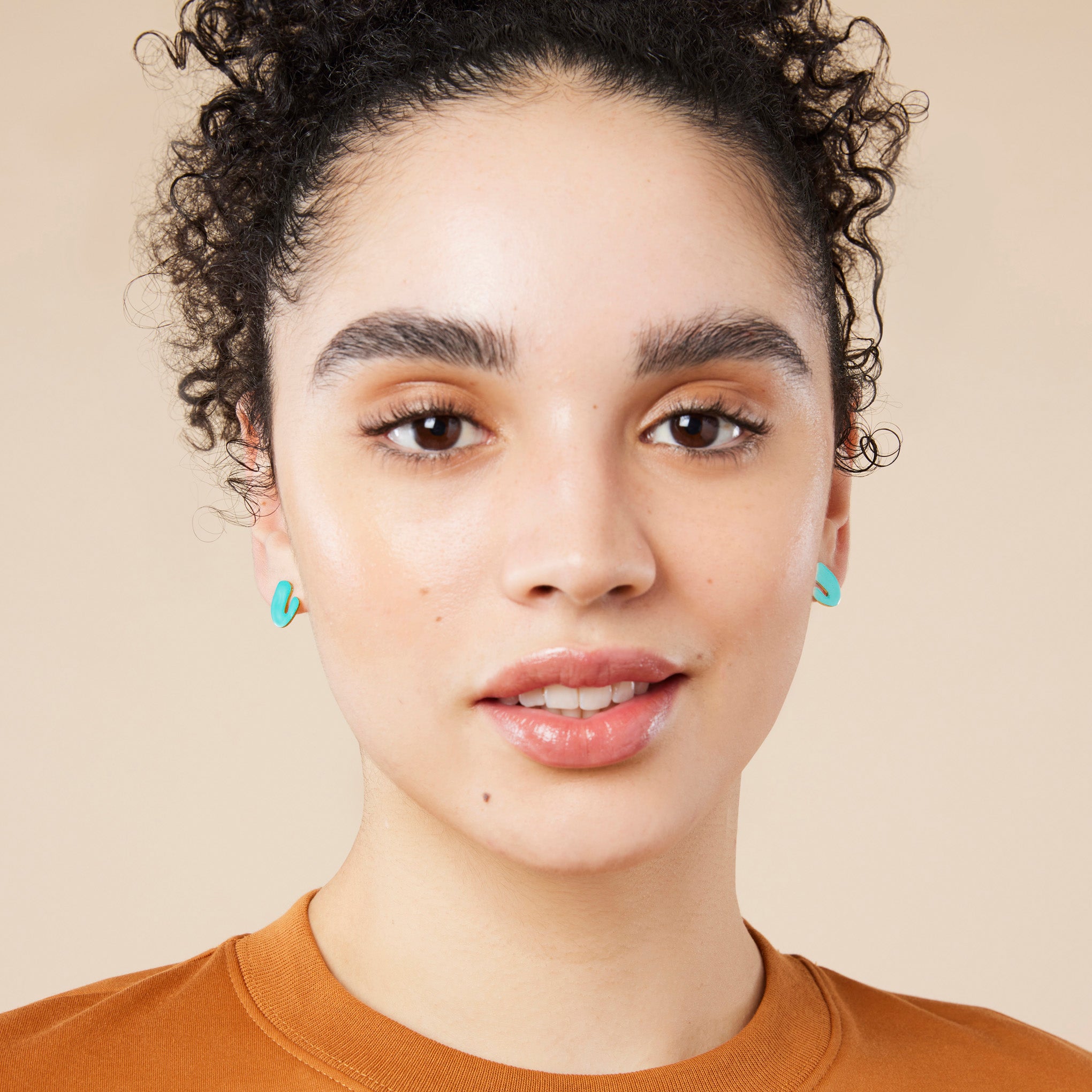 Sibilia Coral Stud Earrings - Image 2