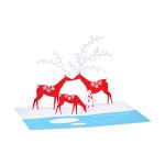 Yule Deer Holiday Pop-Up Cards - Set of 8