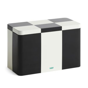 HAY Tin Container - Black/ Off White