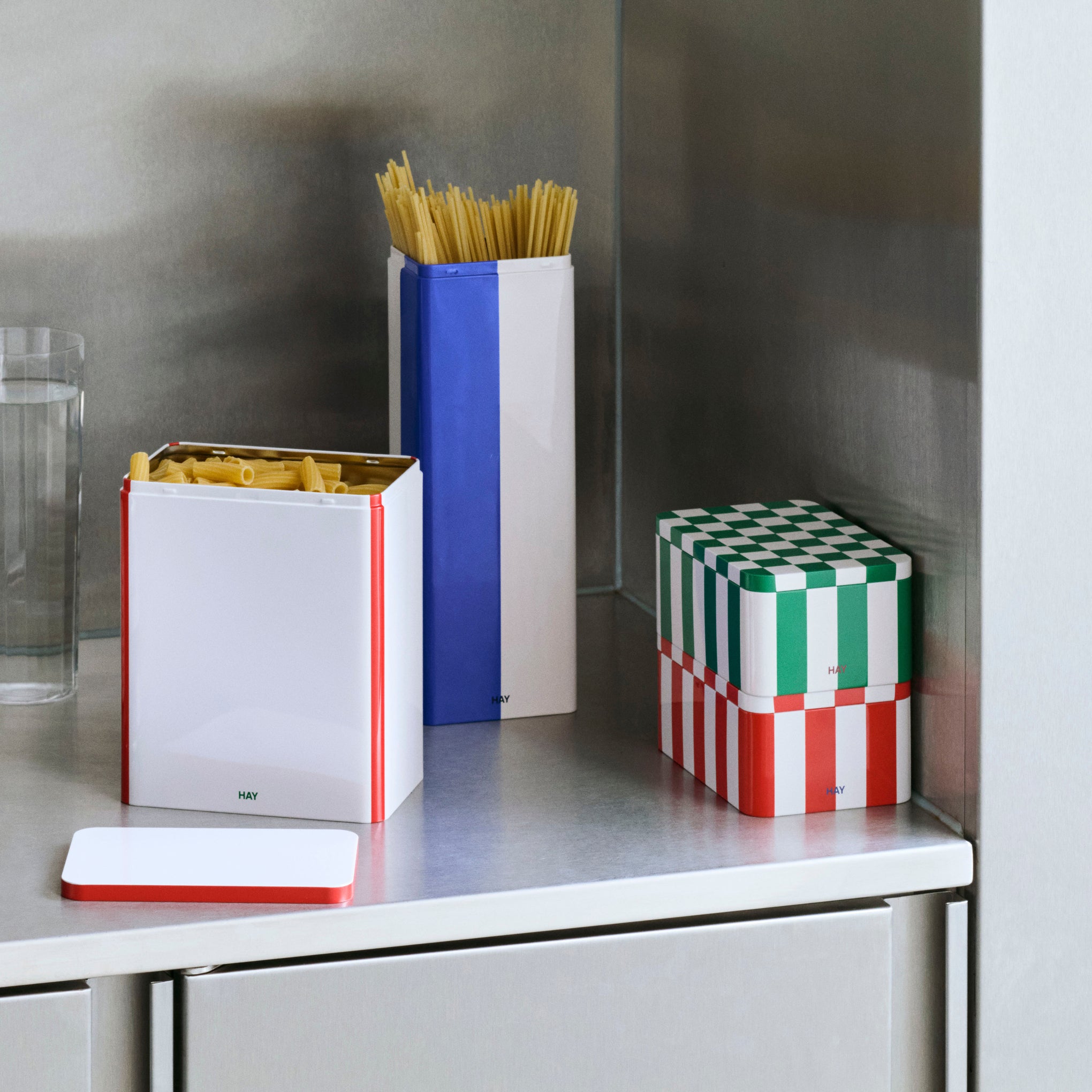 HAY Tin Container - Blue/ Off White - Image 6