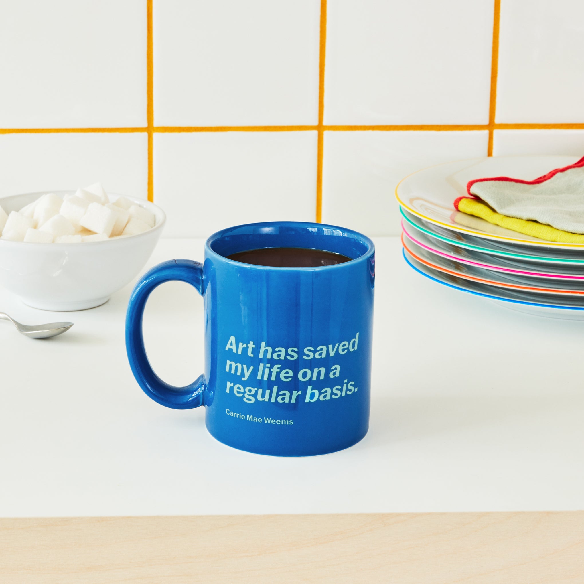 Artist Quote Ceramic Mug - Blue - Image 2