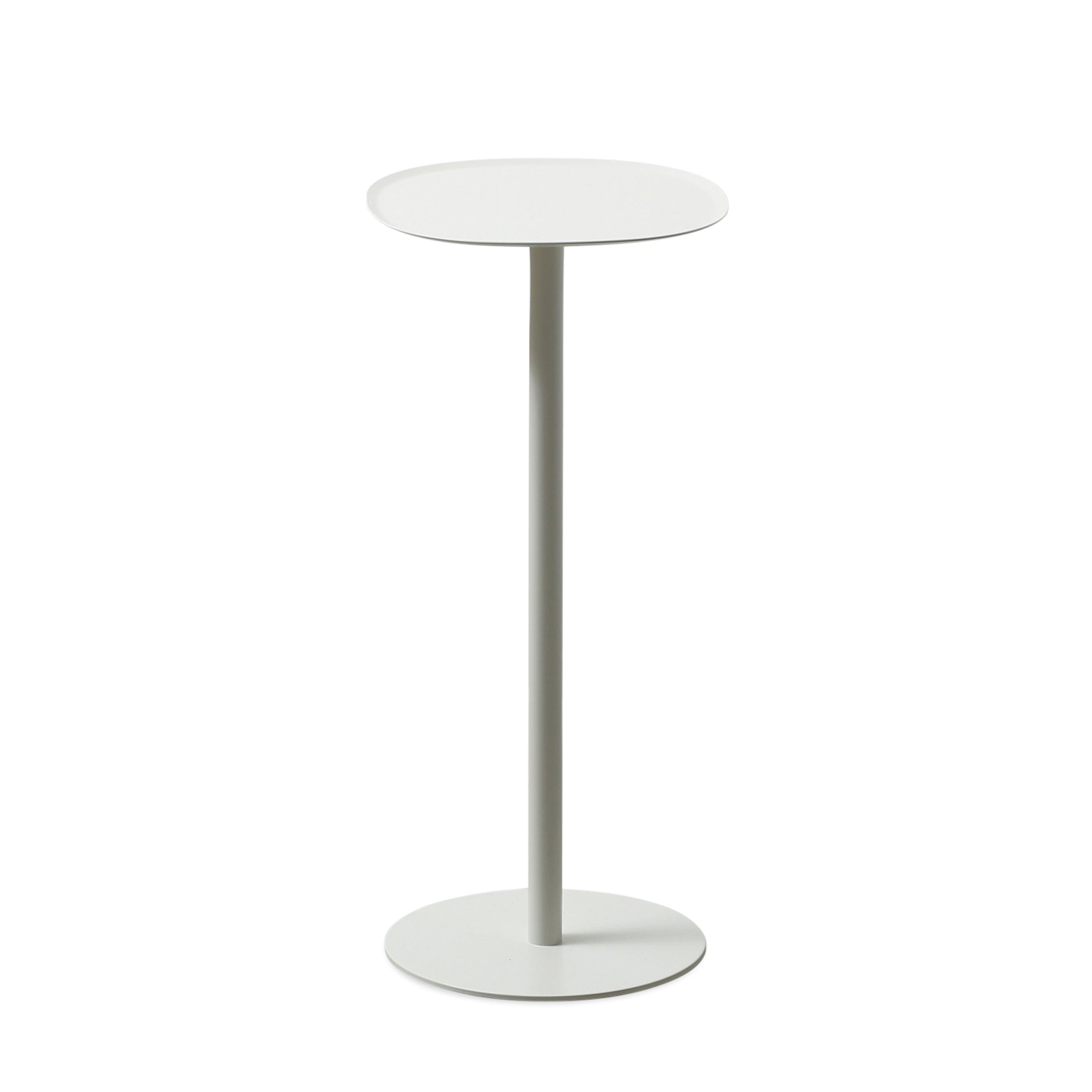 Pedestal Side Table - Sand White
