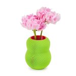 Bloom 3D-Printed Vase - Light Green/ Neon Pink
