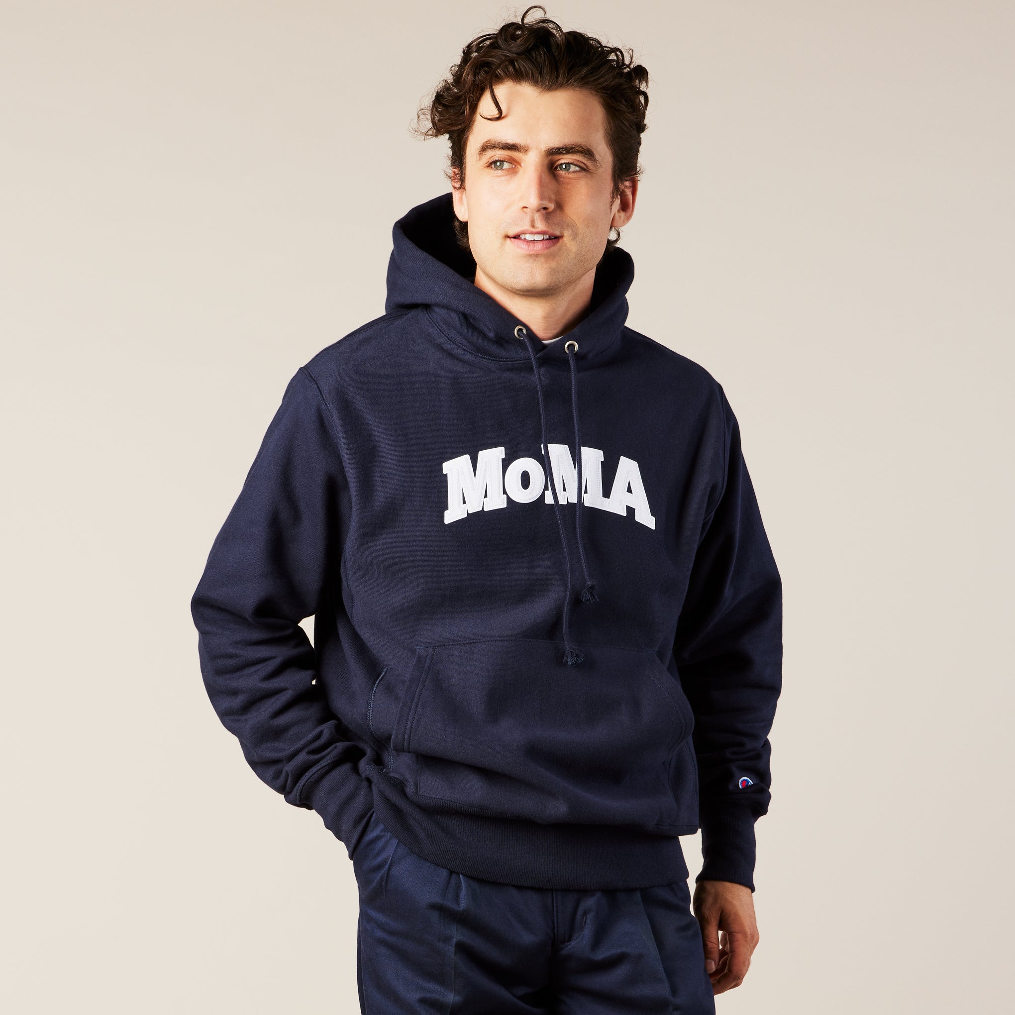 Champion Hoodie - MoMA Edition - Navy - Image 2