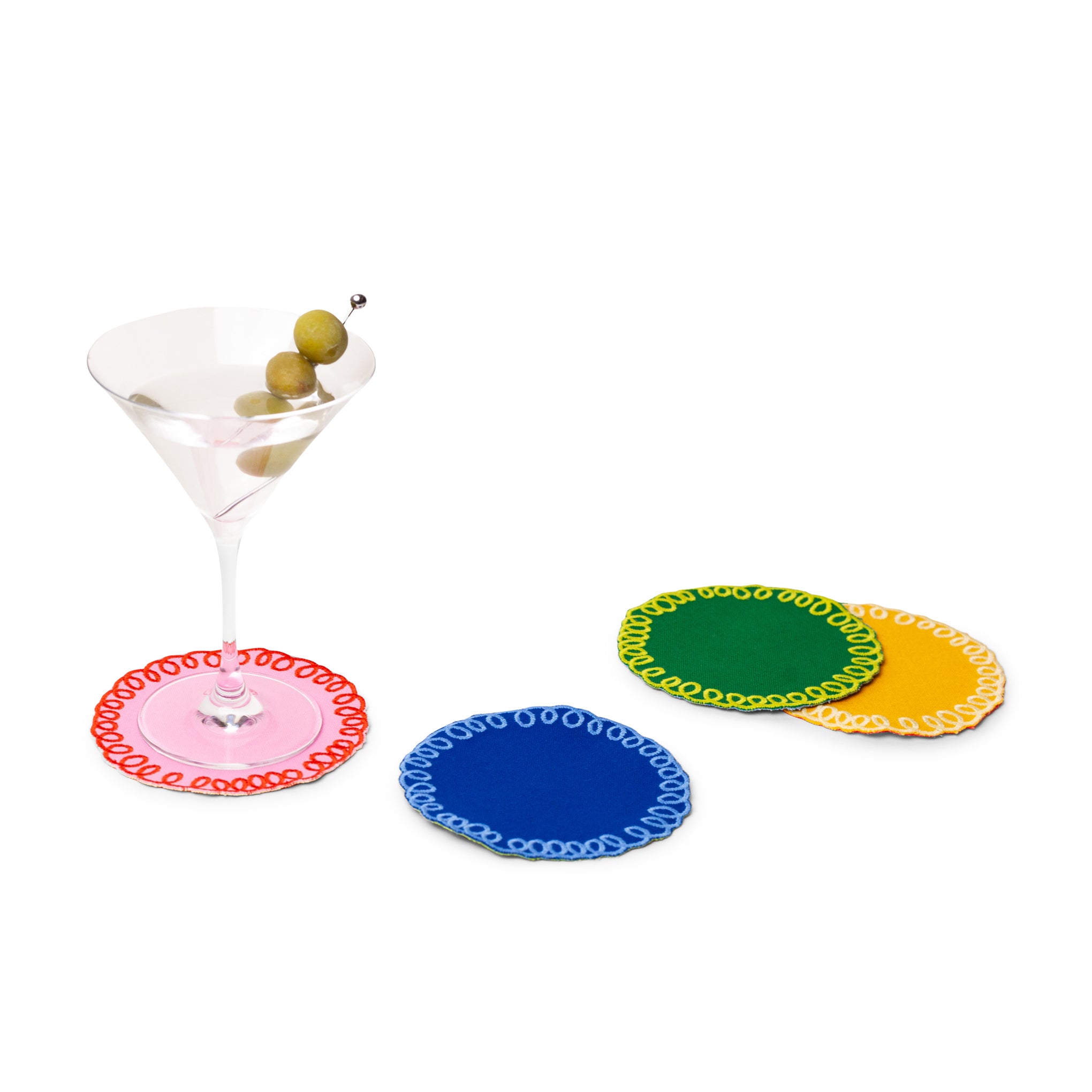 Areaware Doodle Lace Cotton Coasters - Set of 4 - Image 3