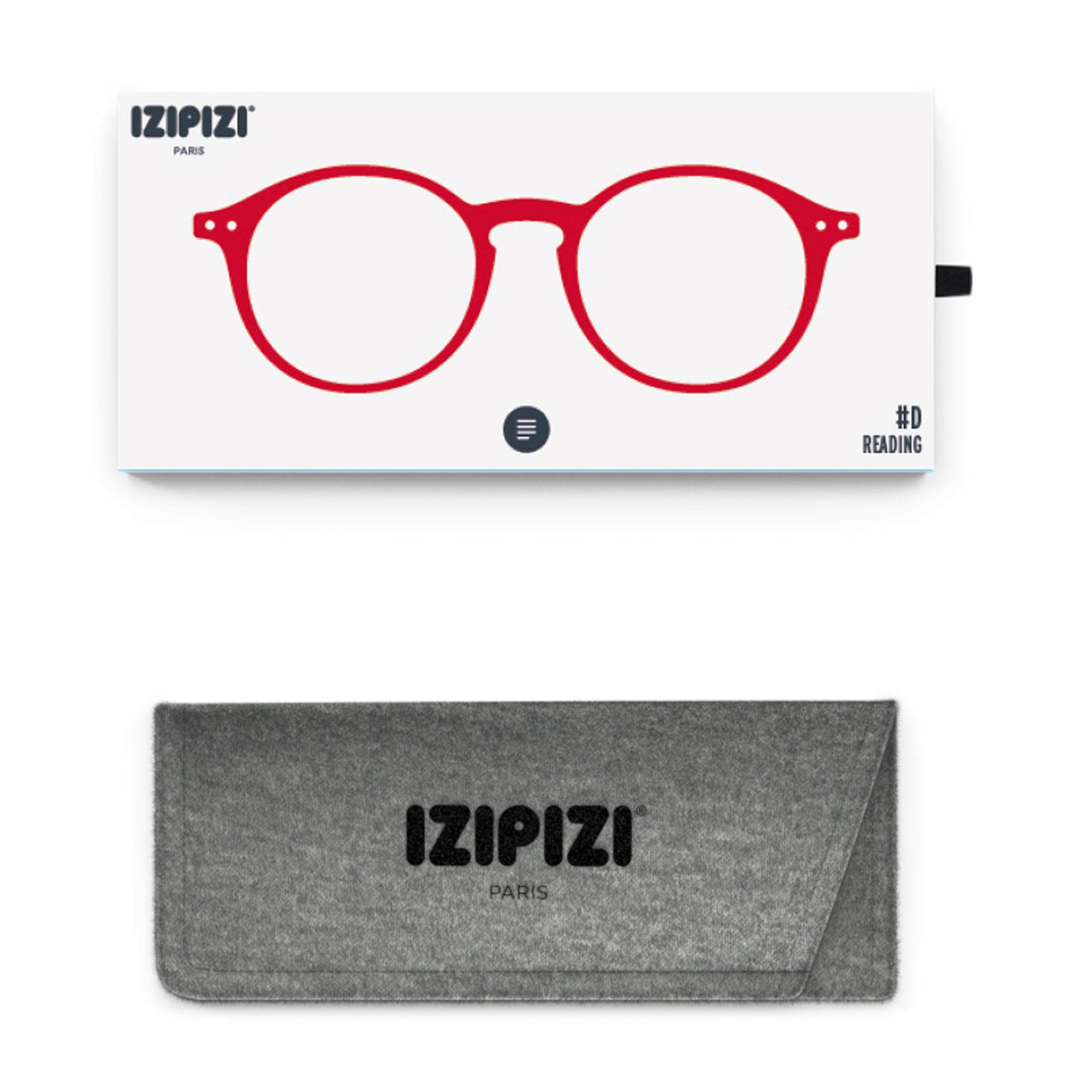 IZIPIZI Round Reading Glasses #D - Red - Image 4