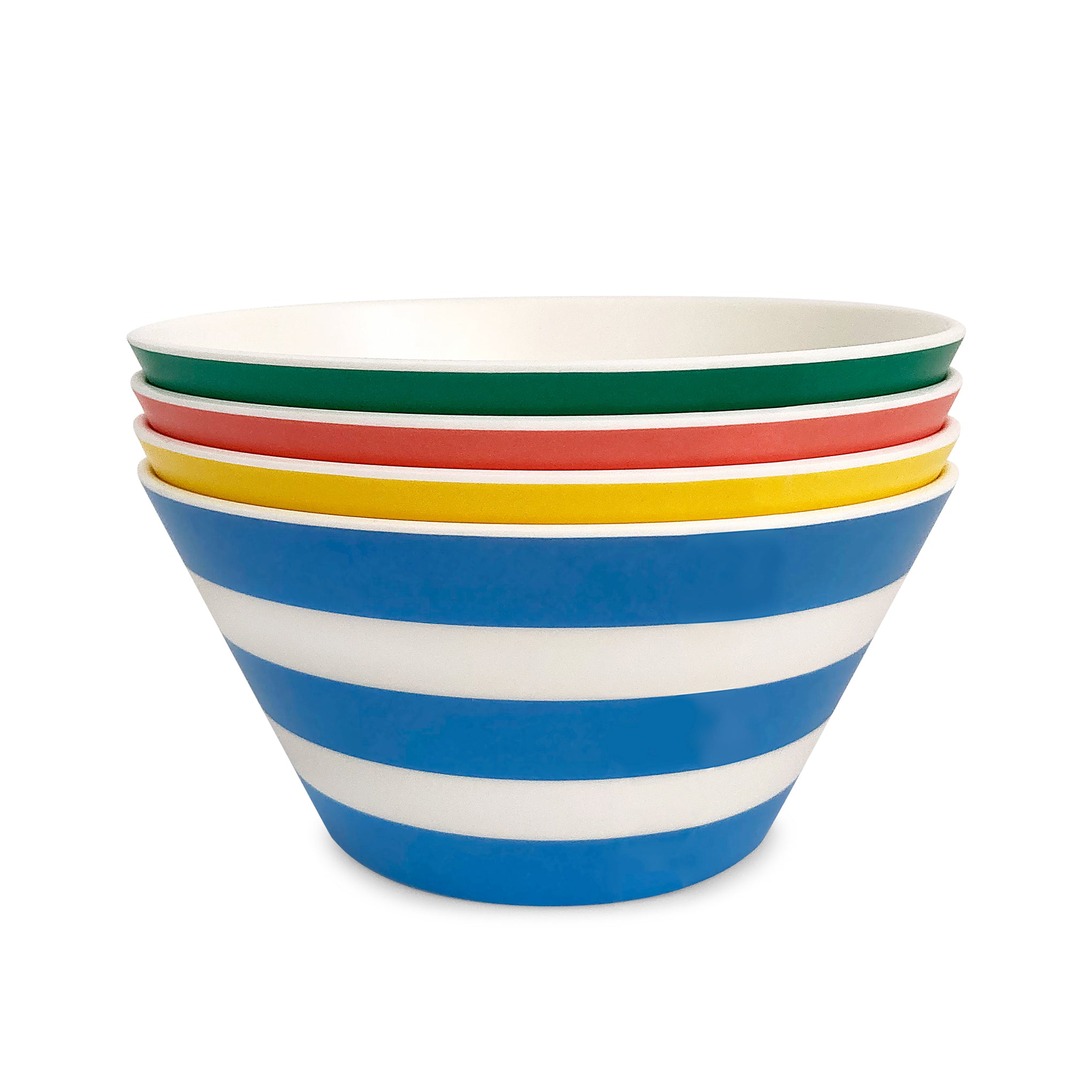 Bamboo Colorful Striped Dinnerware - Set of 4 - Bowl - Image 3