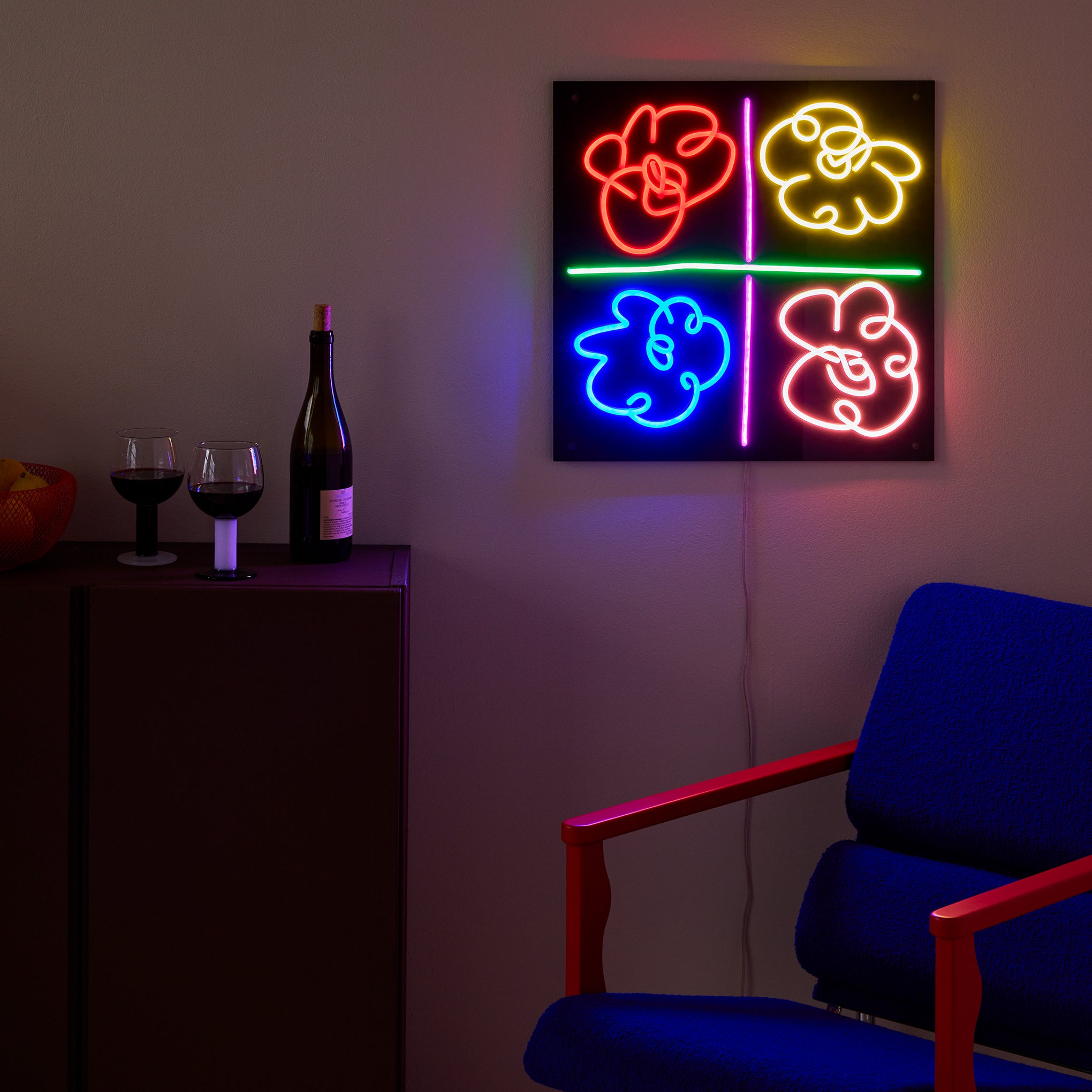 Yellowpop Mickalene Thomas Flowers Neon Sign - Image 6