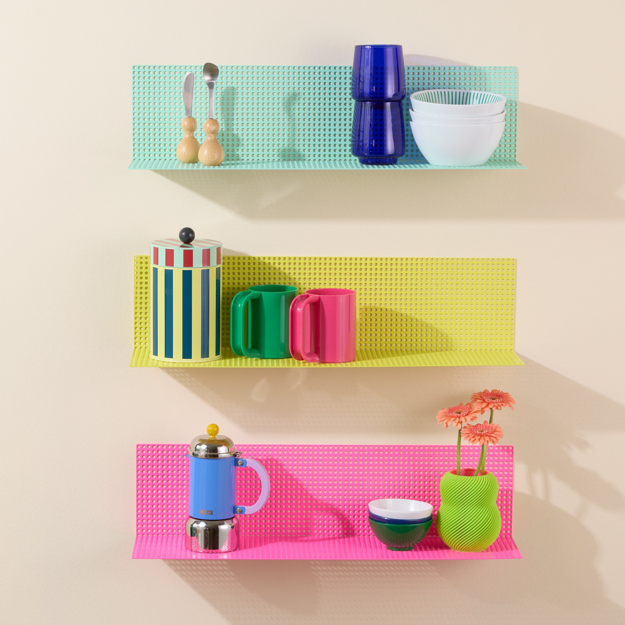 Perforated Aluminum Shelf - Pink - Image 2