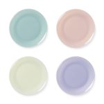 Milk Glass Pastel Dinnerware - Set of 4 - Dinner Plate set of 4