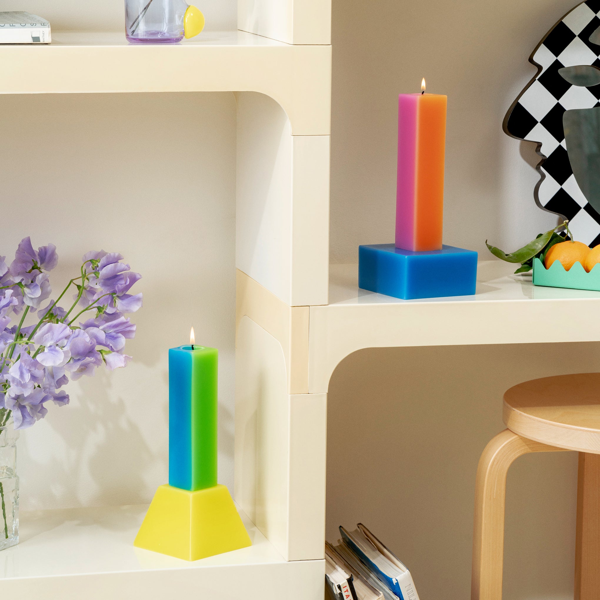 Yinka Ilori Happiness Candle - Blue/ Green - Image 5