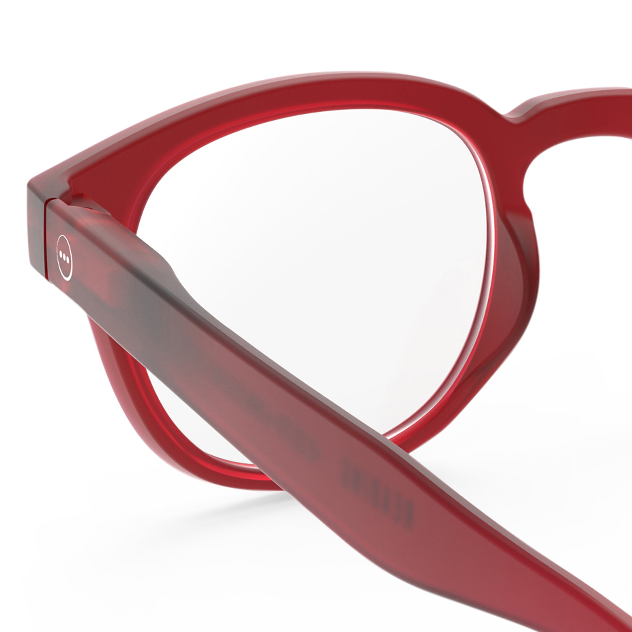 IZIPIZI Rounded-Edge Square Reading Glasses #C - Cherry Red - Image 4