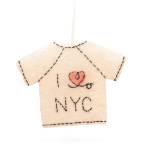 NYC Felt Ornament - I Heart NY Tee