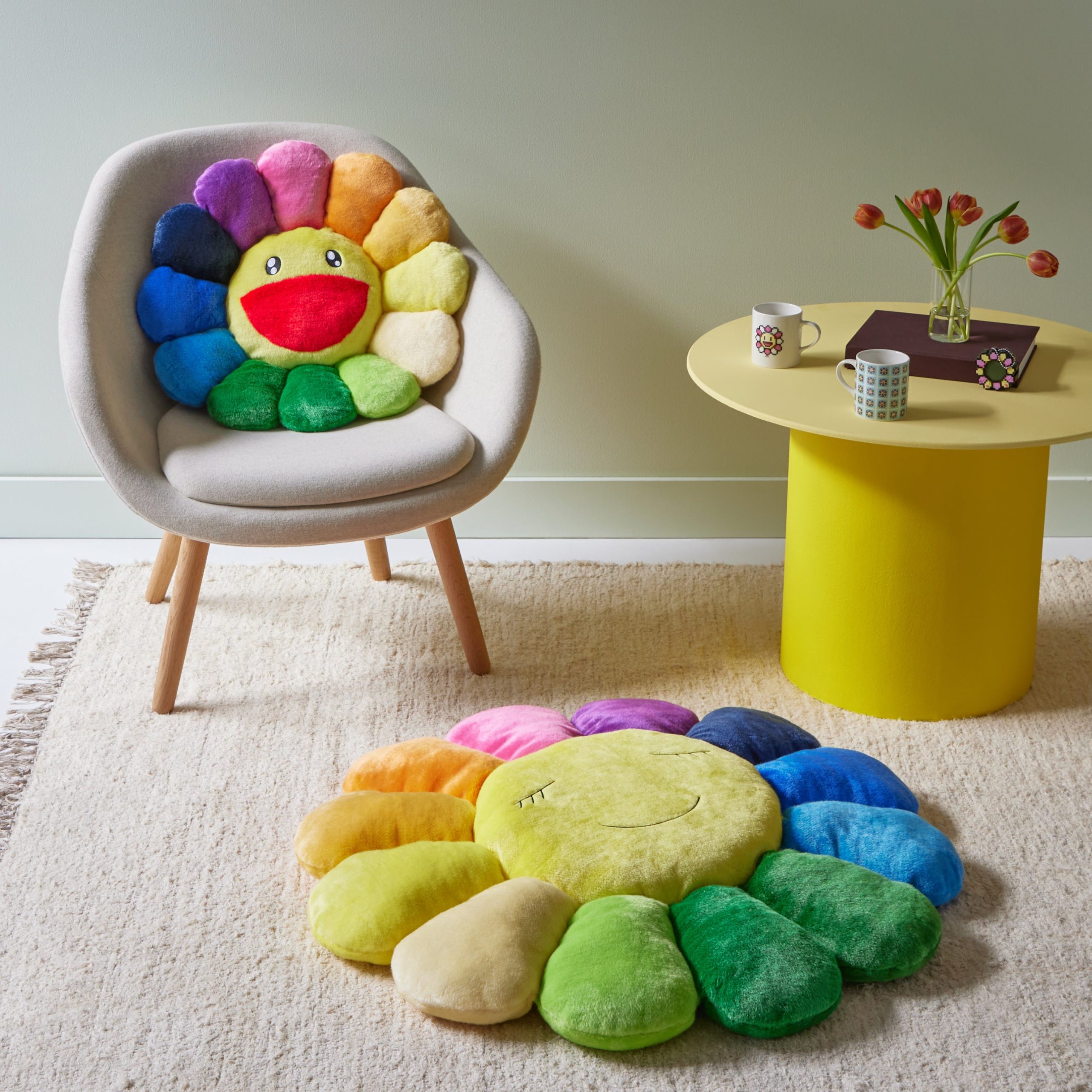 Takashi Murakami Ceramic Flower Mug - Blue - Image 4