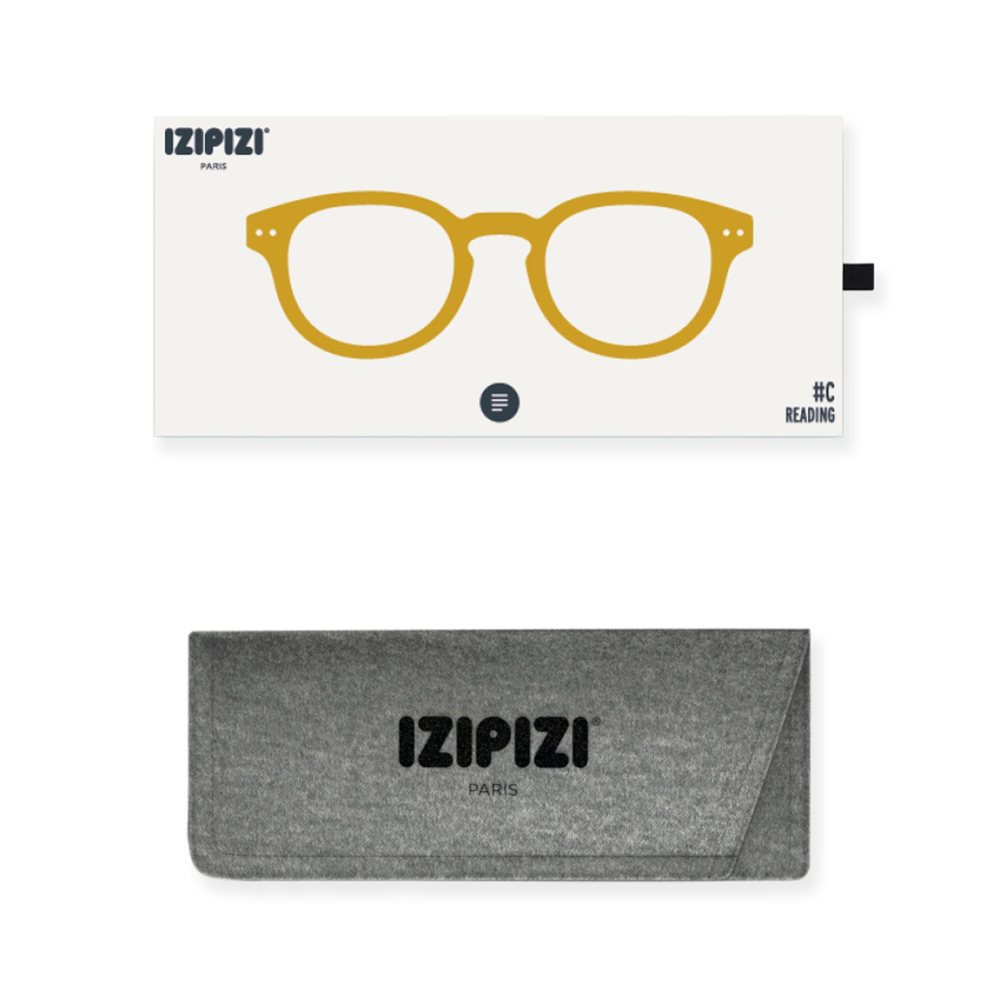IZIPIZI Rounded-Edge Square Reading Glasses #C - Golden Green - Image 5