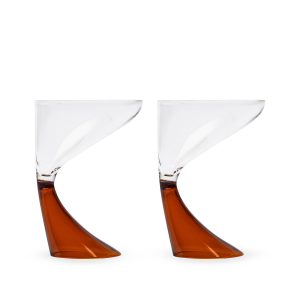 Arch Cocktail Glasses - Set of 2 - Amber