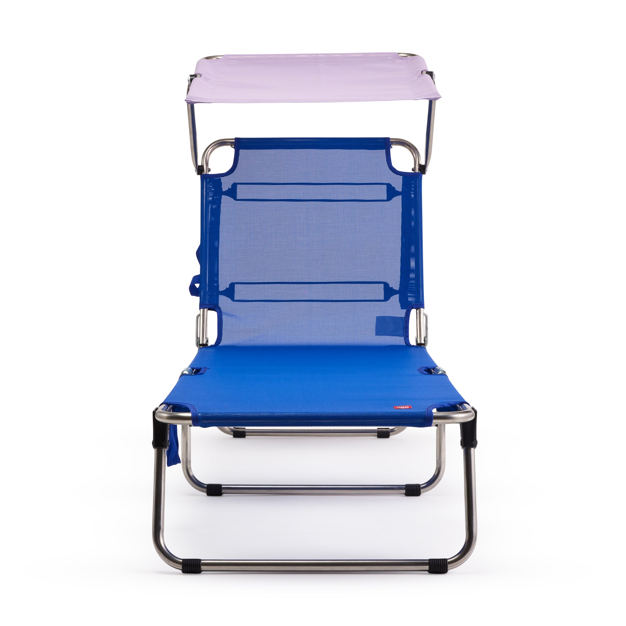 Amigo Outdoor Lounge Chair with Sun Shield - Navy/ Lilac - Image 4