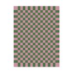 Maharam Alexander Girard Cotton Check Rug - Emerald/ Pink