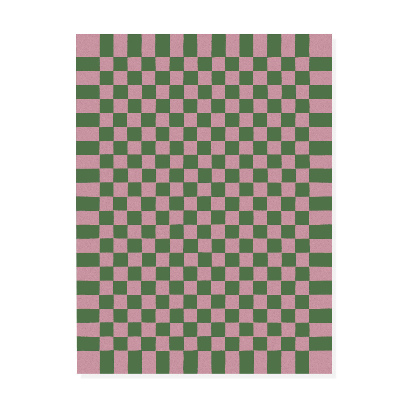Maharam Alexander Girard Cotton Check Rug - Emerald/ Pink