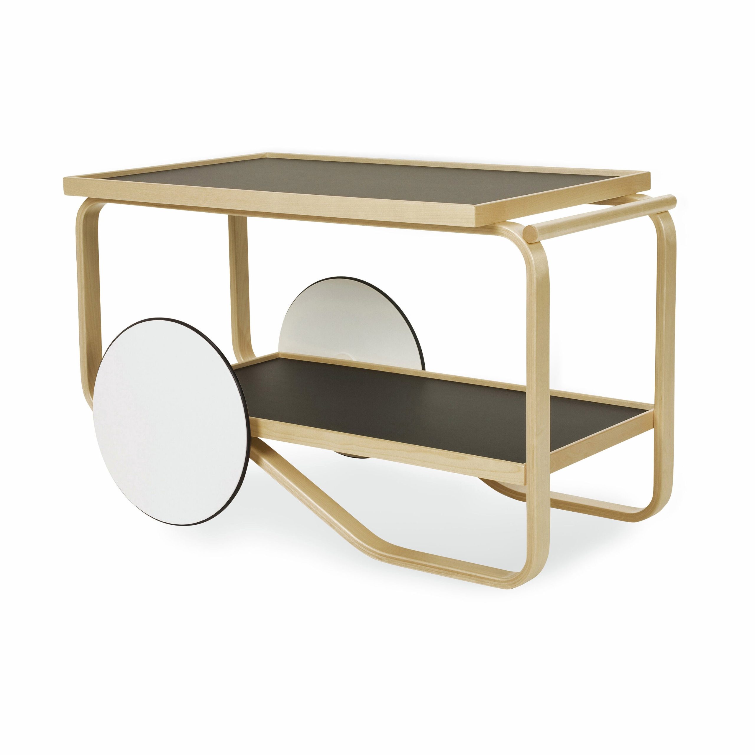 Artek Aalto Tea Trolley 901 - White/ Black/ Birch