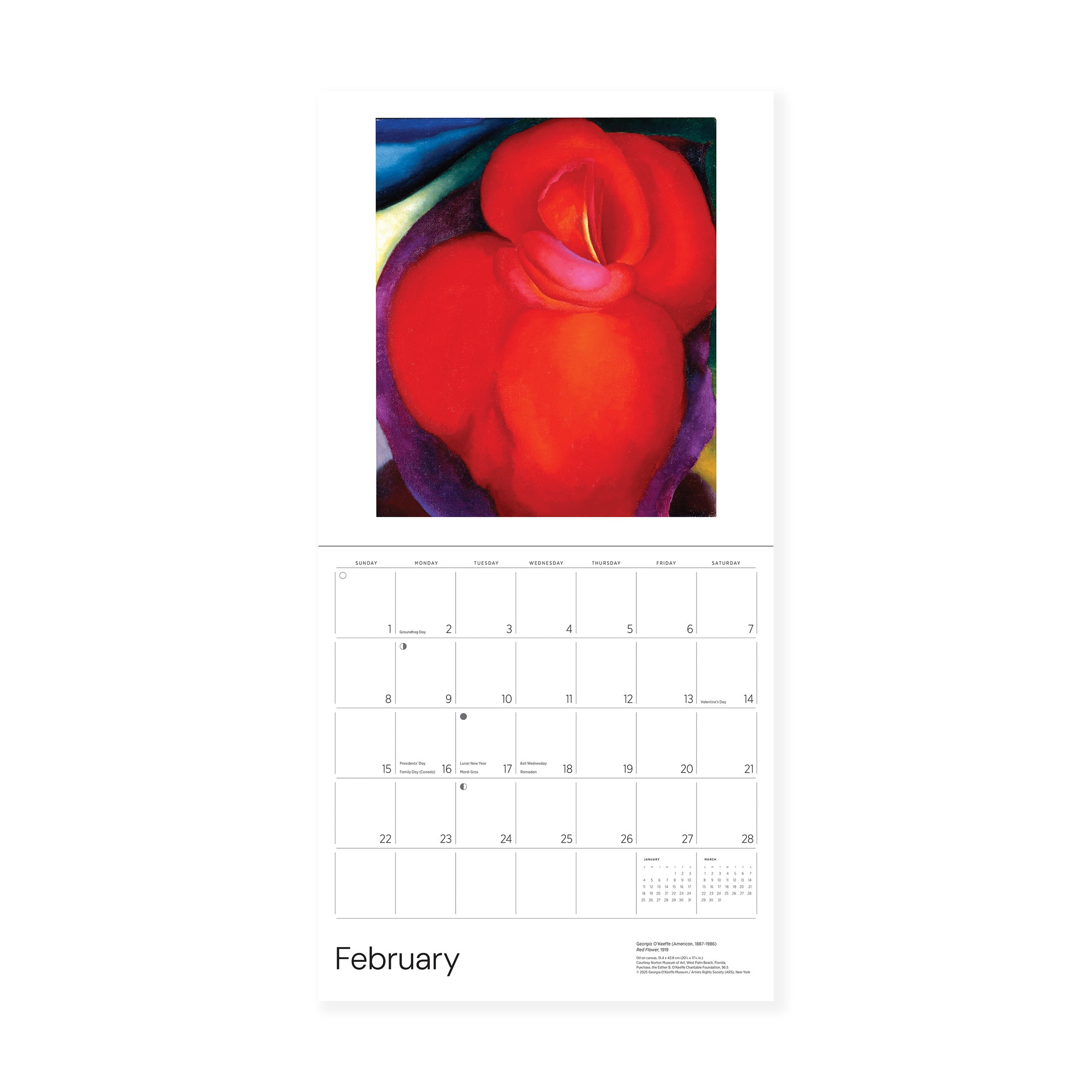 2026 Georgia O'Keeffe Wall Calendar - Image 3