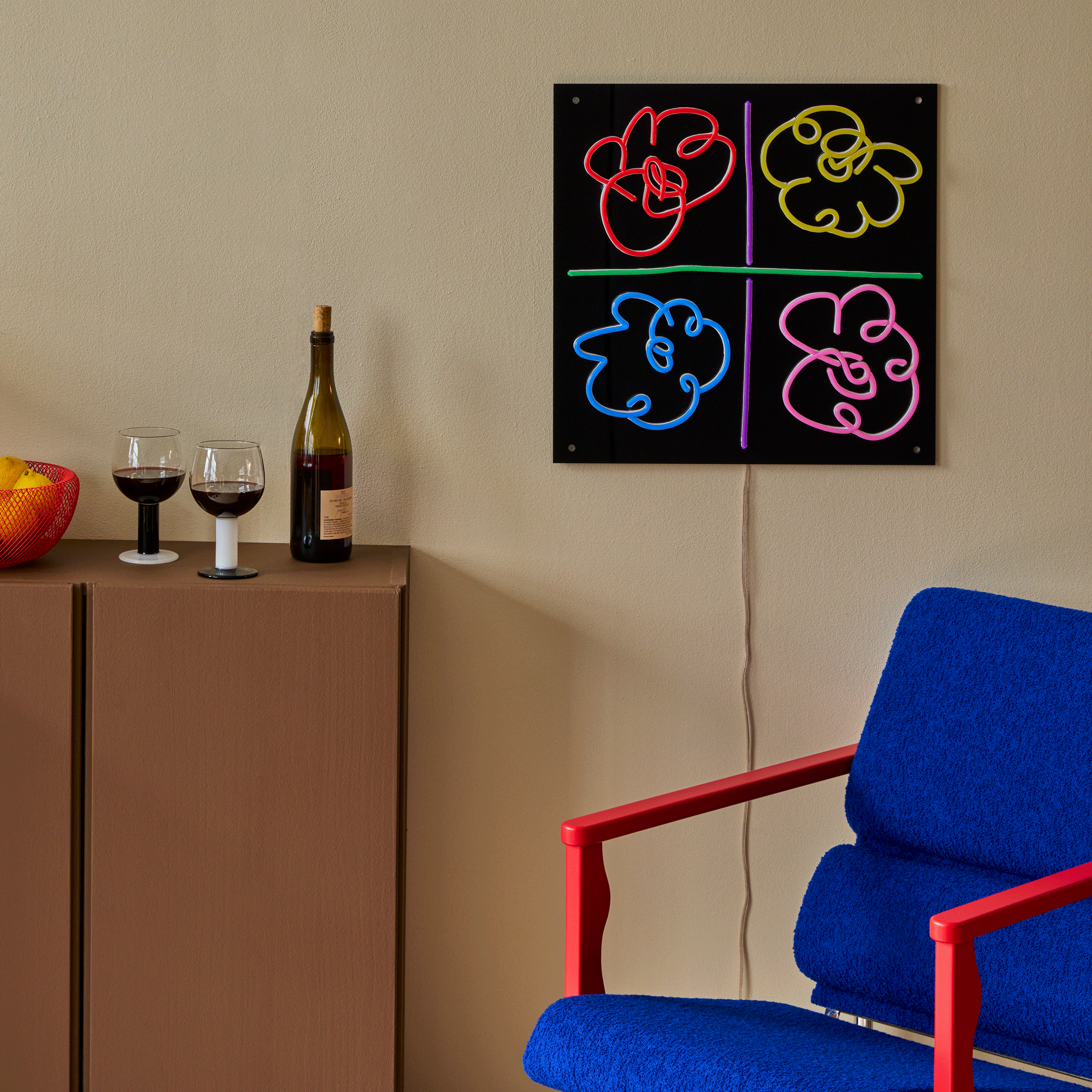 Yellowpop Mickalene Thomas Flowers Neon Sign - Image 2