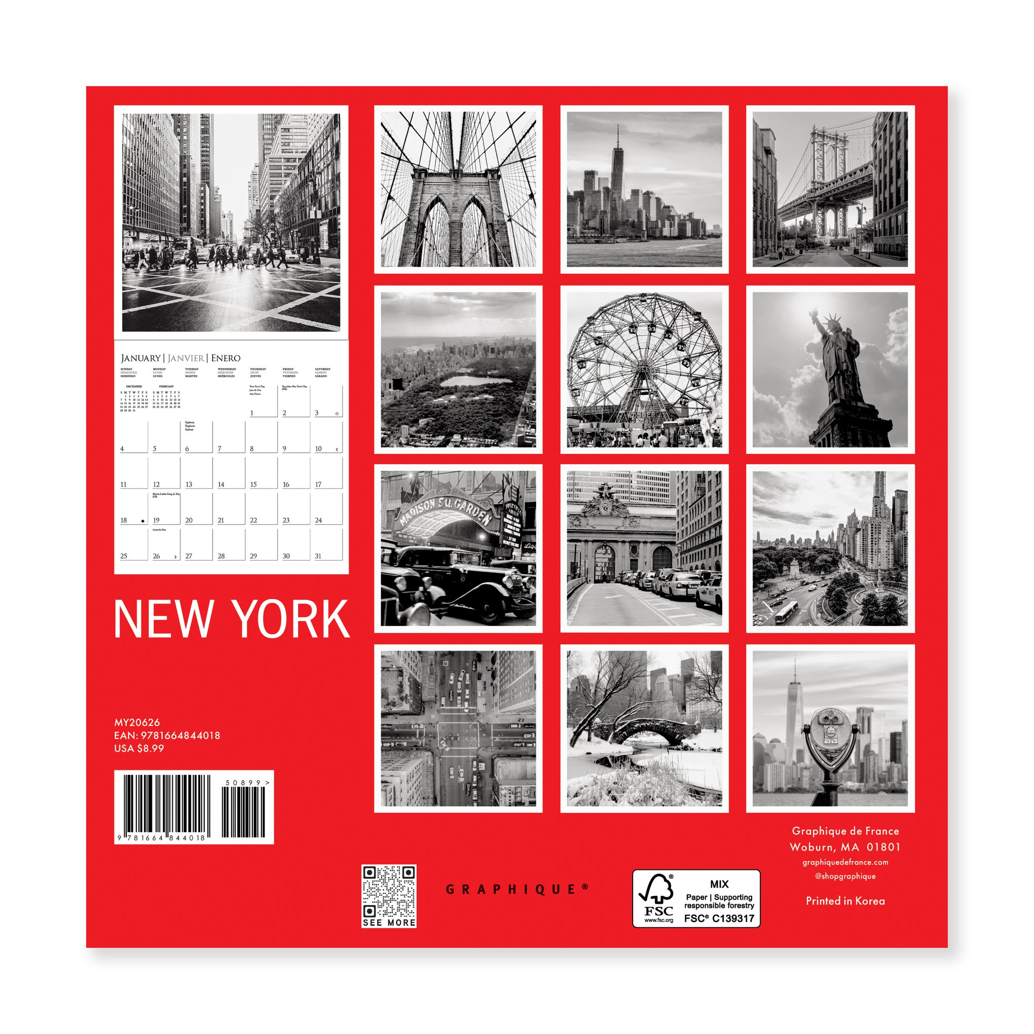 2026 New York Mini Calendar - Image 2