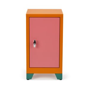 Metal Locker & Side Table - Pink