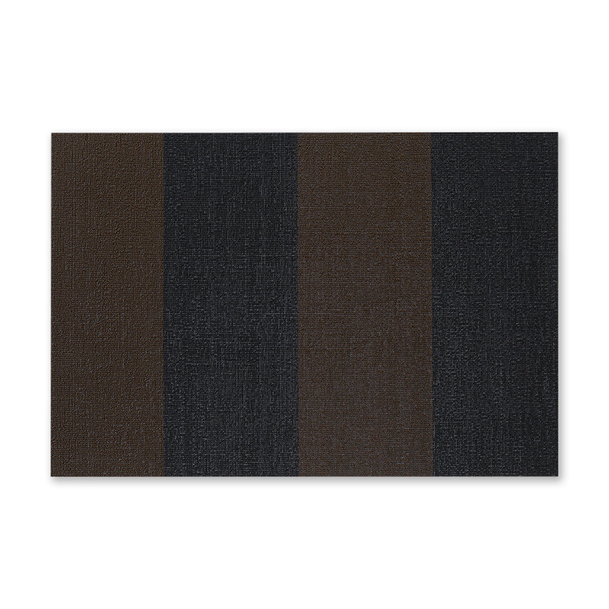 Chilewich Duo Stripe Shag Mat - Mocha