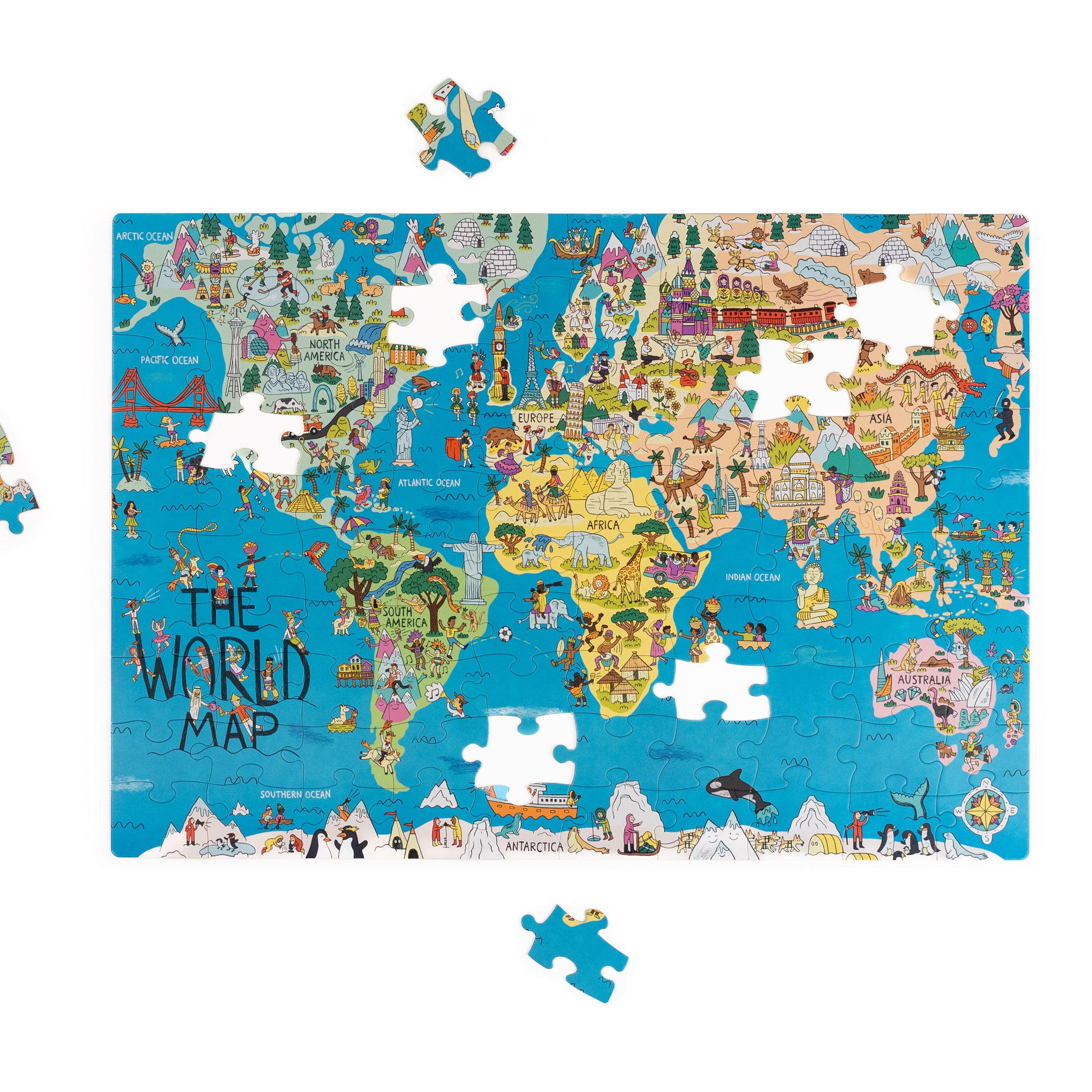 World Map Jigsaw Puzzle - 100 Pieces - Image 3