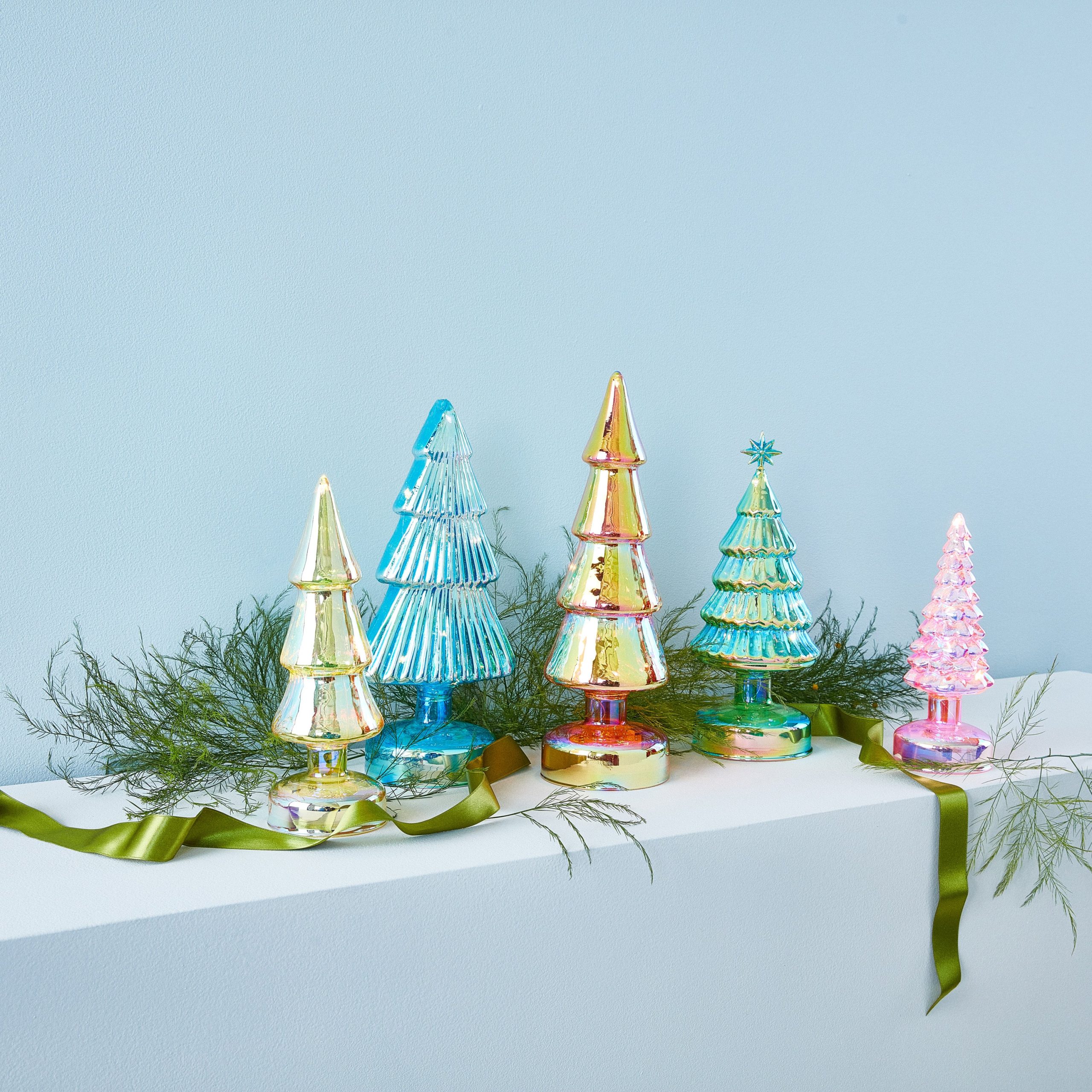 MoMA Colorful LED Lighted Trees - Set of 5 - Small - Multi - Image 4