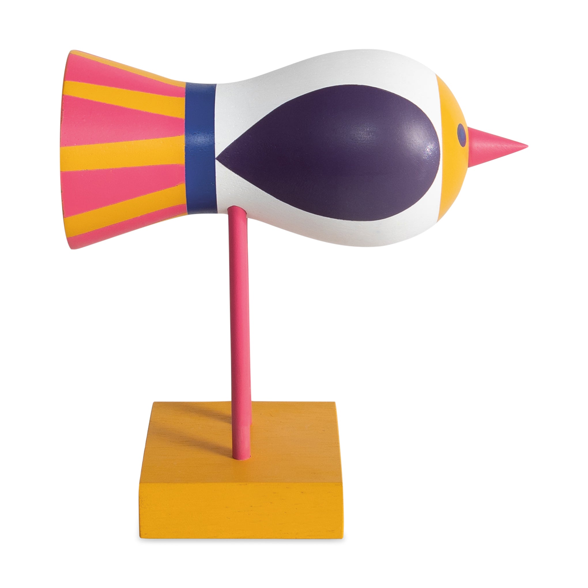 Lisa Larson Wooden Bird Object - Yellow Base - Image 3