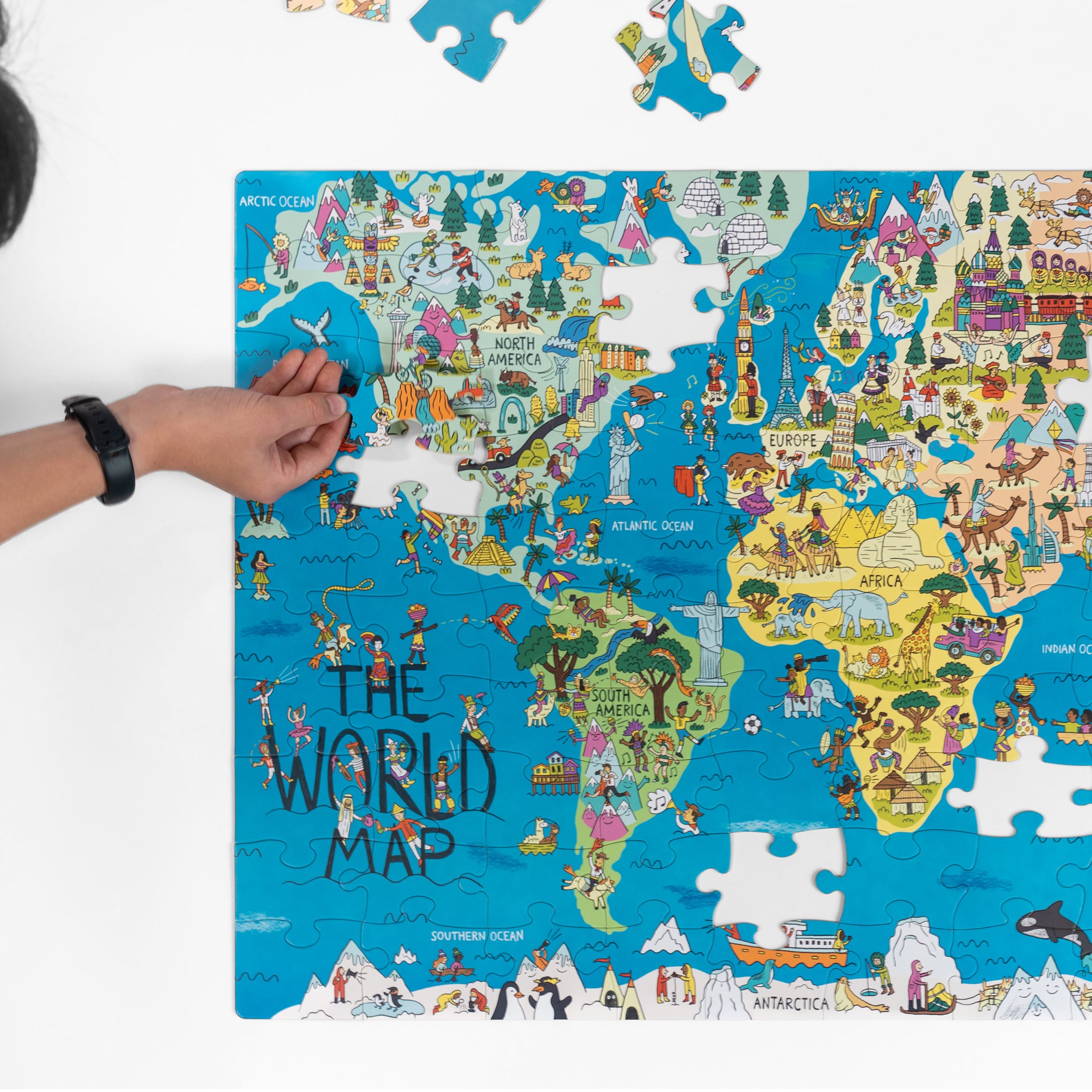 World Map Jigsaw Puzzle - 100 Pieces - Image 4