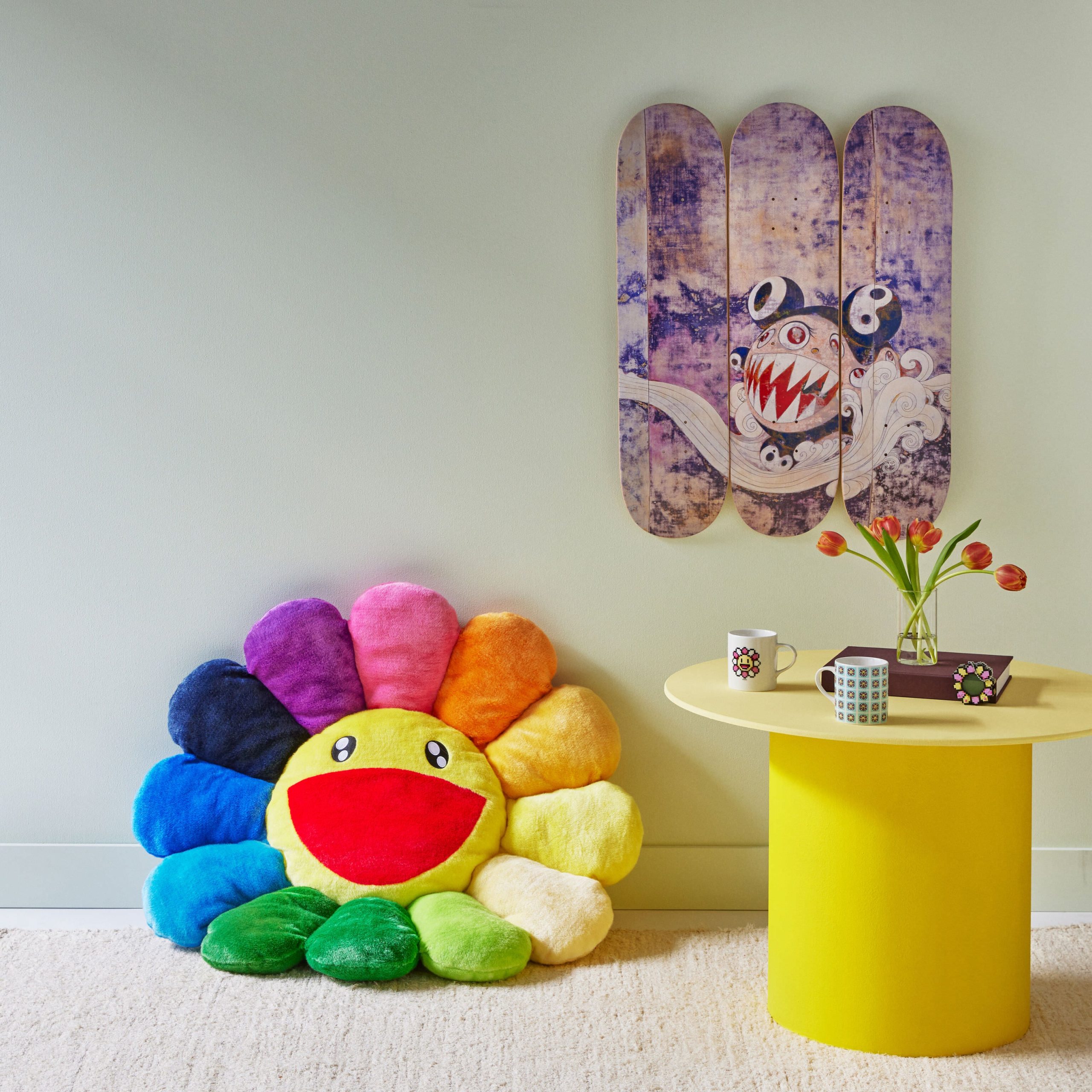 Takashi Murakami Ceramic Flower Mug - White - Image 6