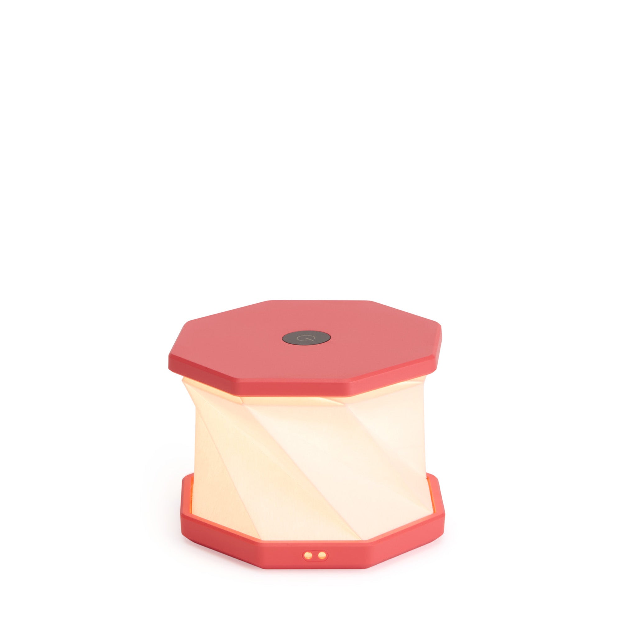 Twist Hexagon Portable Table Lamp - Coral Red - Image 4