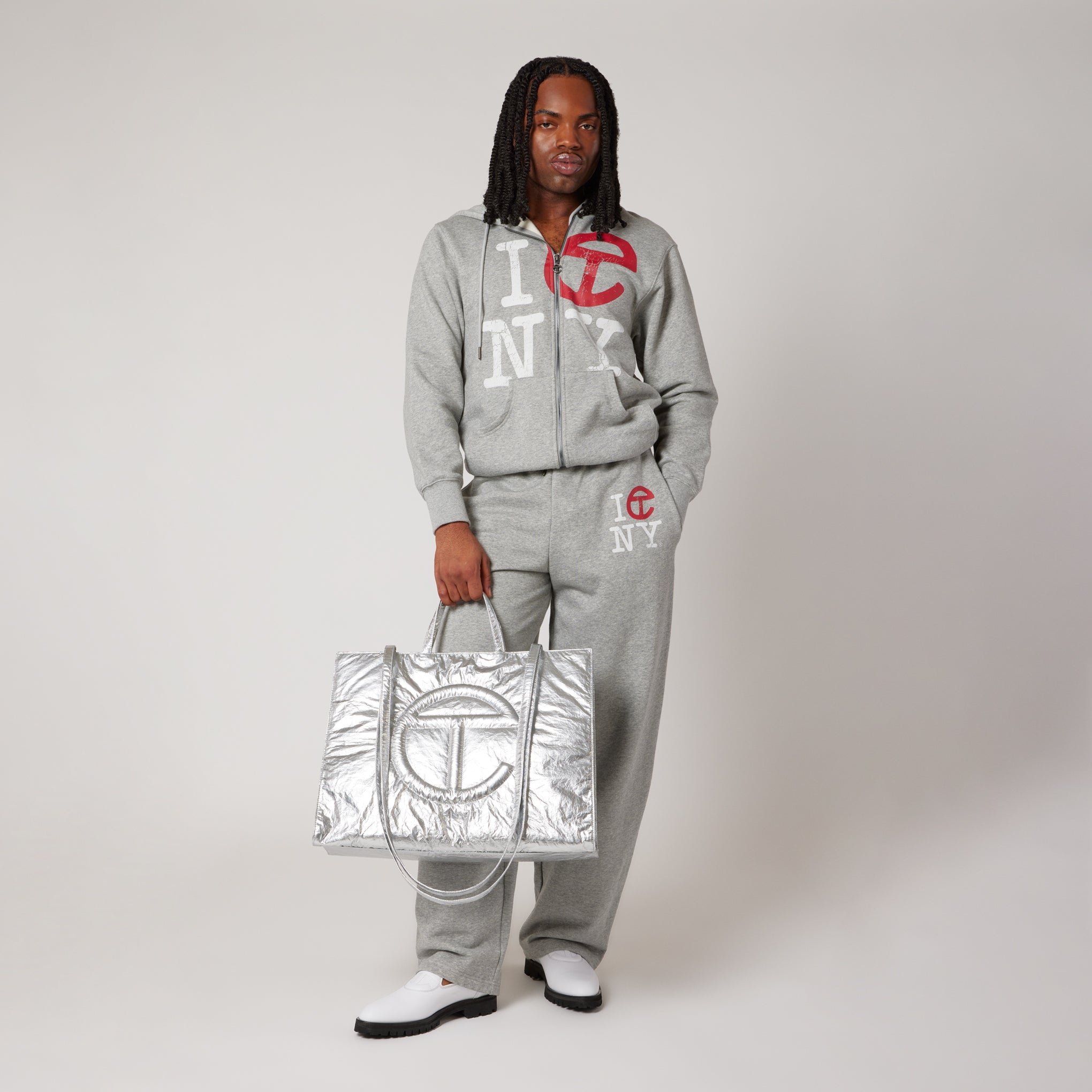 Telfar Tyvek Shopping Bag - Silver - Image 16