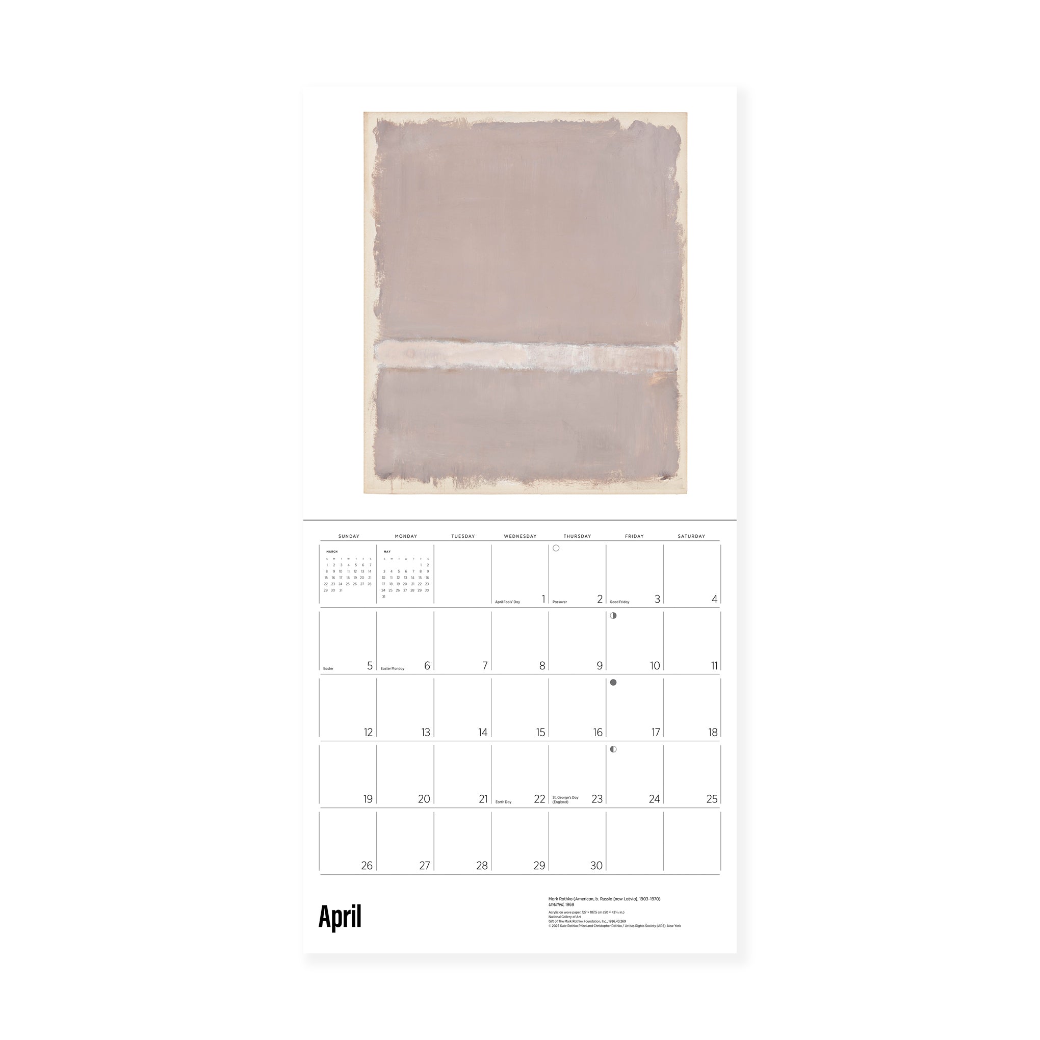 2026 Mark Rothko Wall Calendar - Image 6