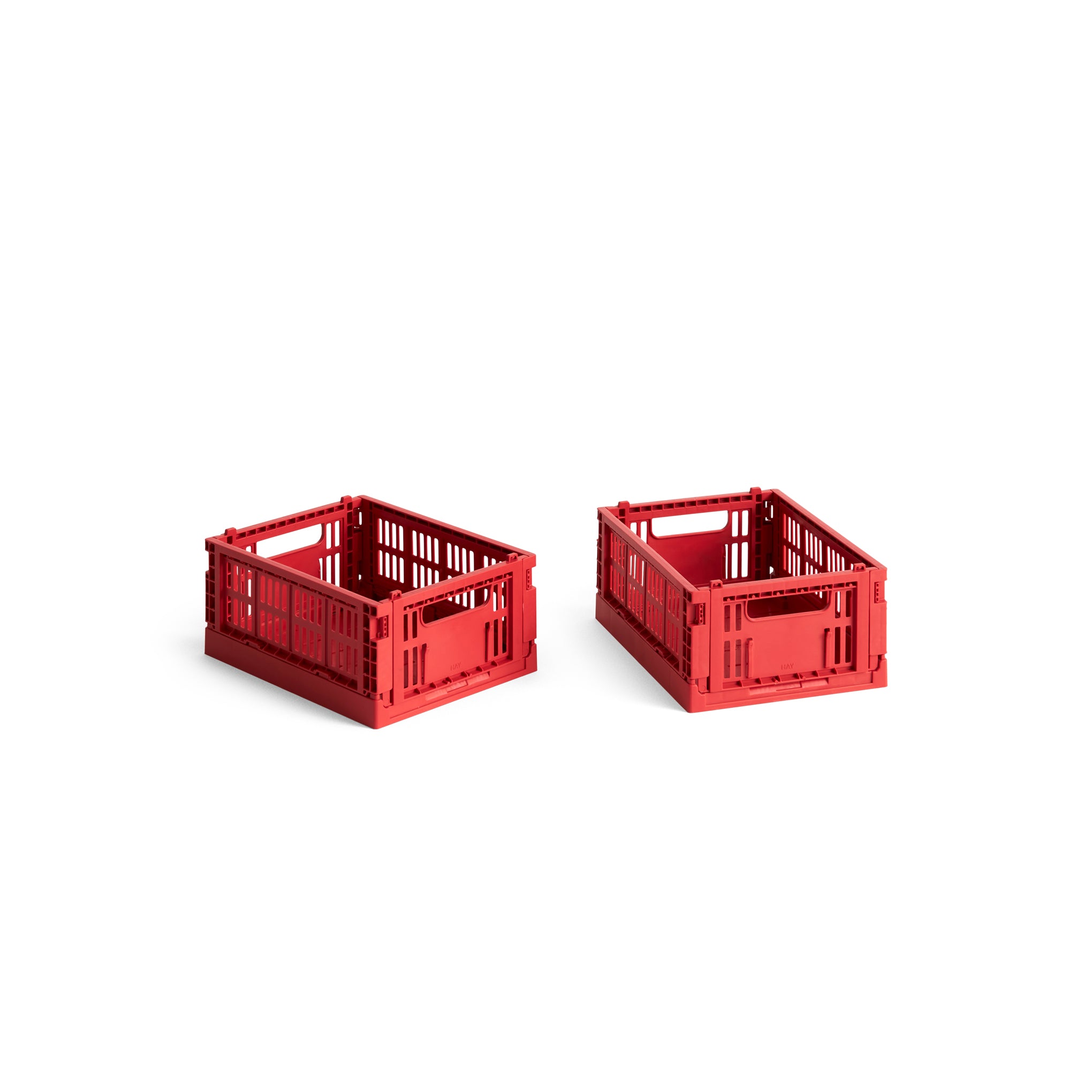 HAY Recycled Plastic Collapsible Color Crate - Red - Image 3