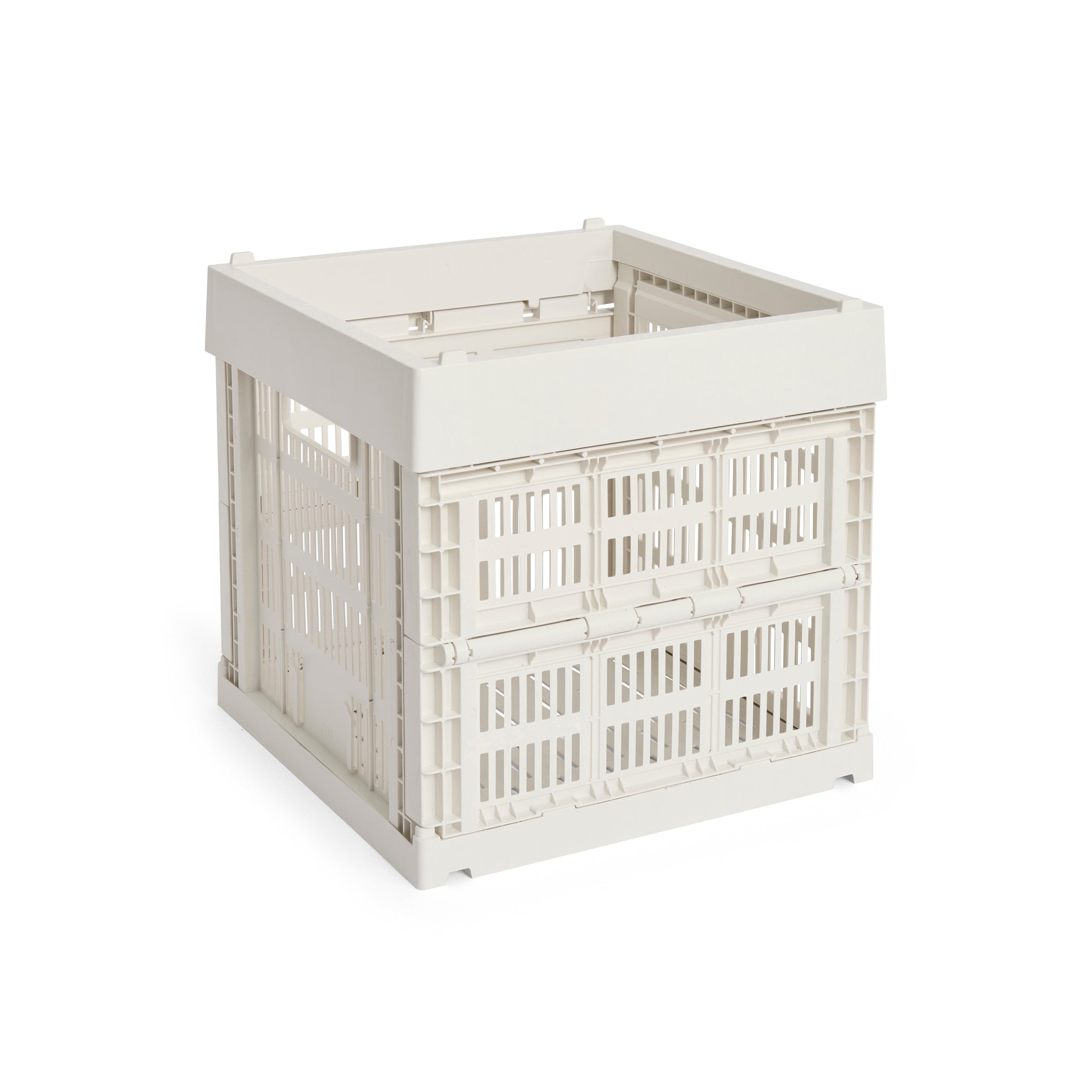 HAY Recycled Plastic Collapsible Color Crate - Off White - Image 7