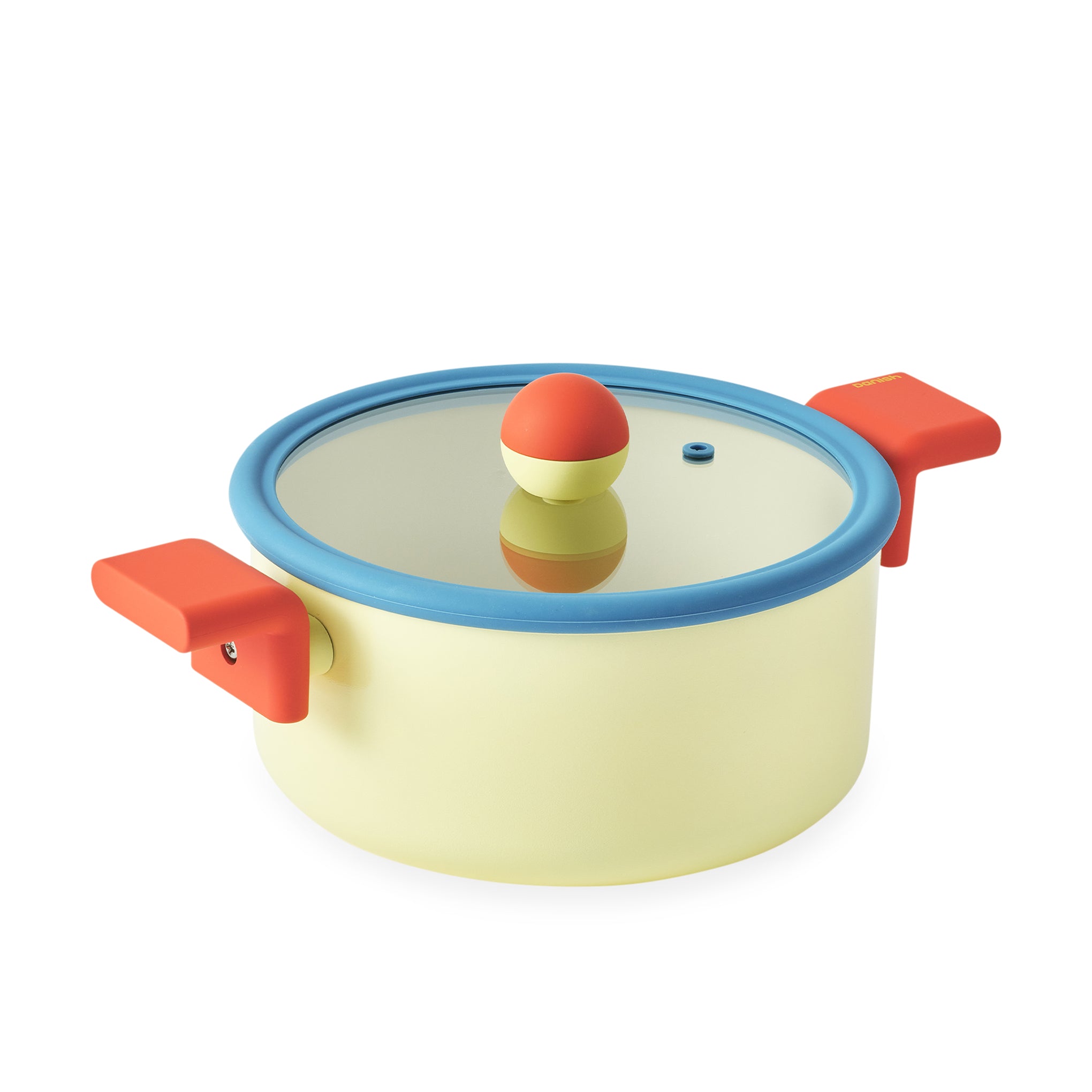 Geometric Non-Stick Cookware - Yellow/ Blue
