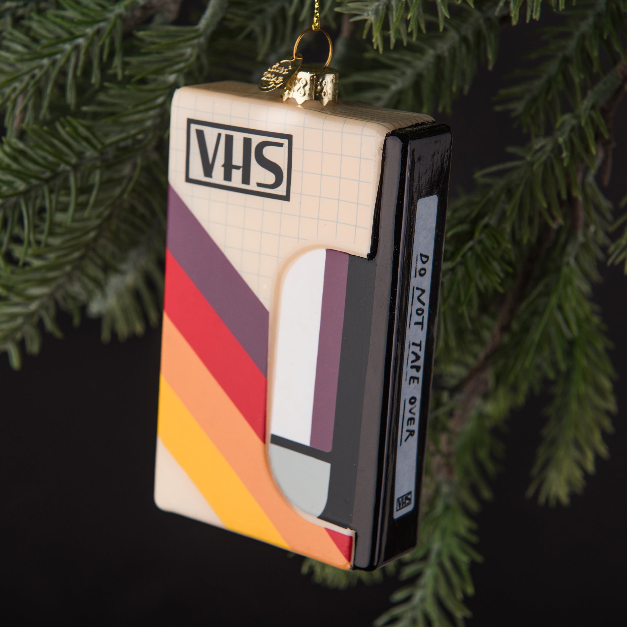 Retro Tech Glass Holiday Ornament - VHS Tape - Image 2