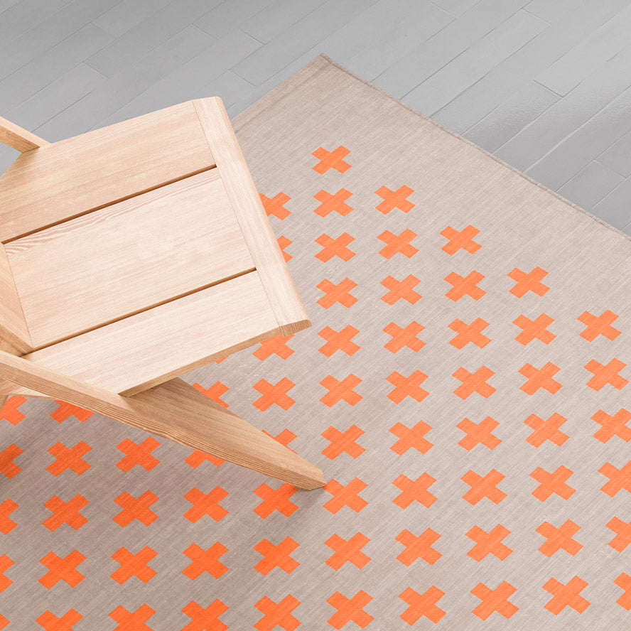 Maharam Alexander Girard Cotton Plus Rug - Gray/ Orange - Image 2