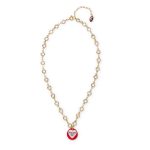 Haricot Vert Crystal Chain NYC Pendant Necklace