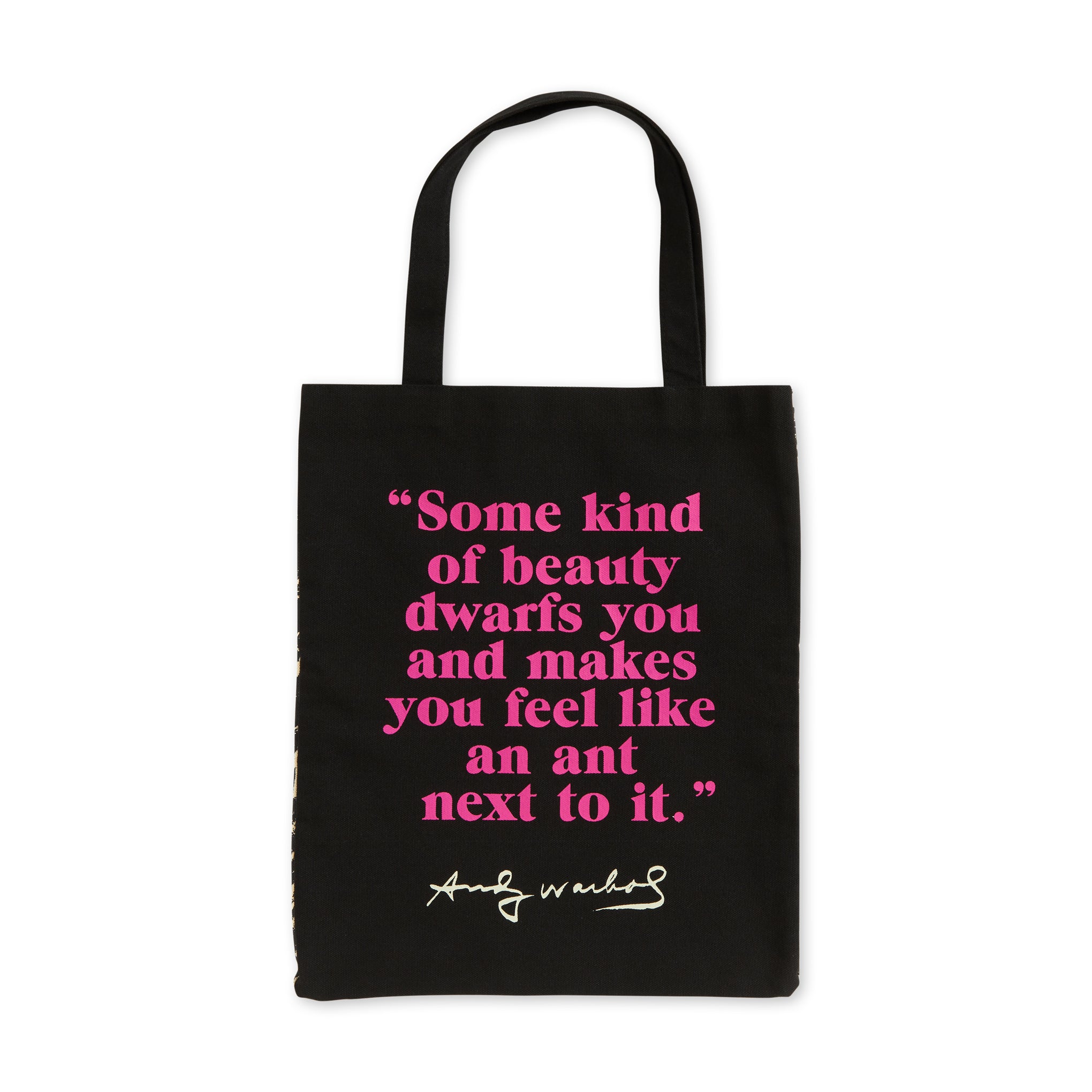 Andy Warhol Cotton Canvas Tote Bag - Pink Flowers - Image 3