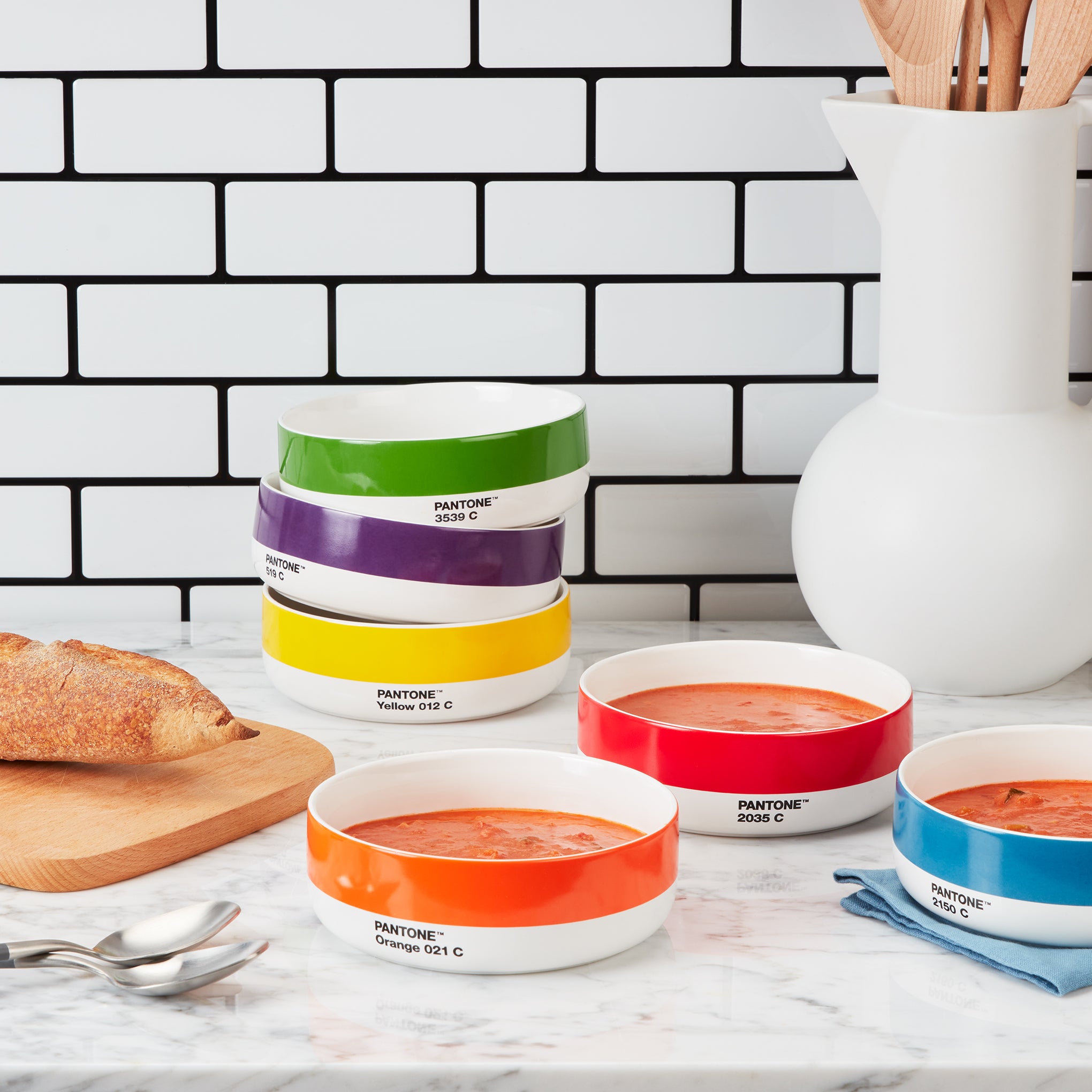 Pantone Ceramic Bowls - Set of 6 - Image 2