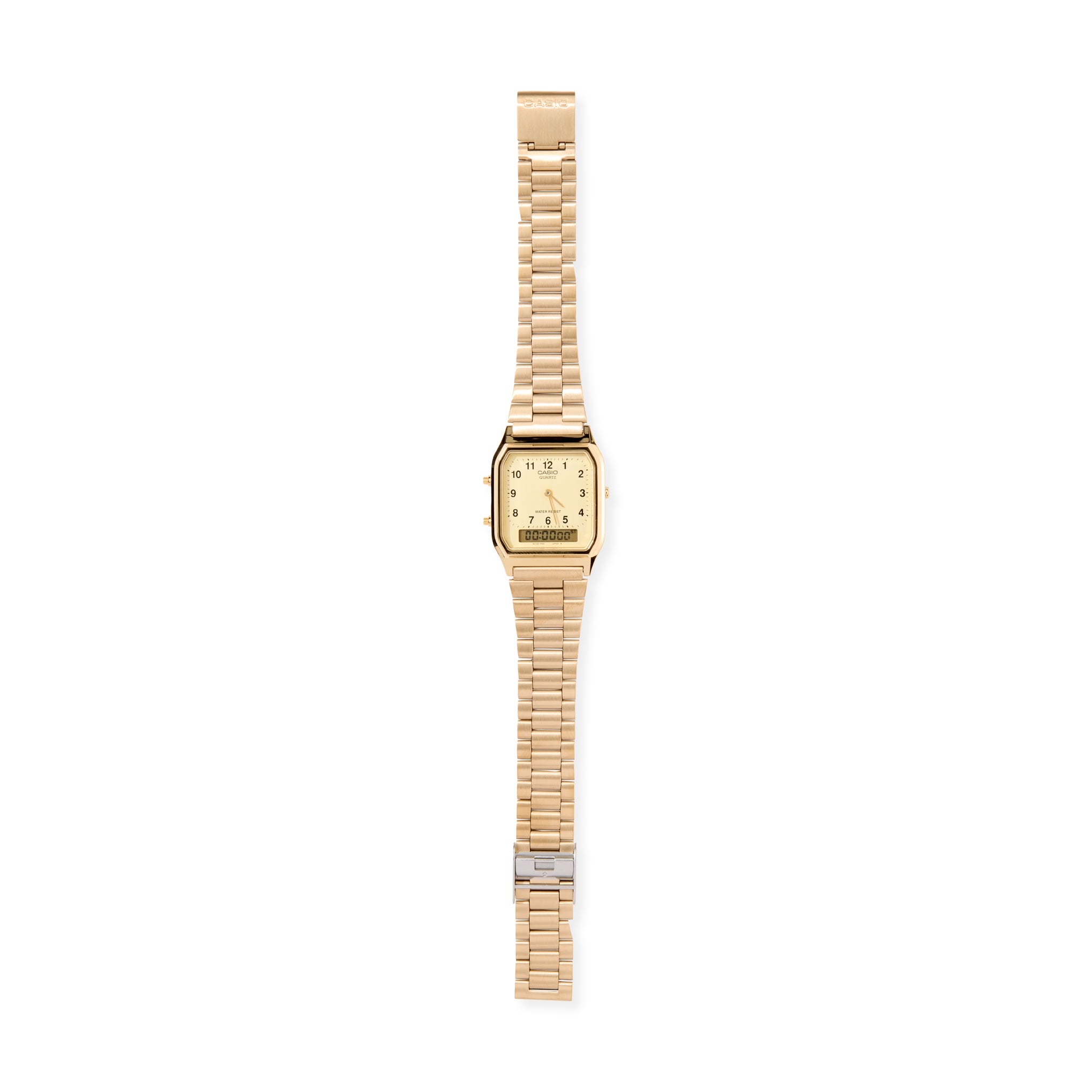 Casio AQ230 Analog Digital Watch - Gold - Image 4