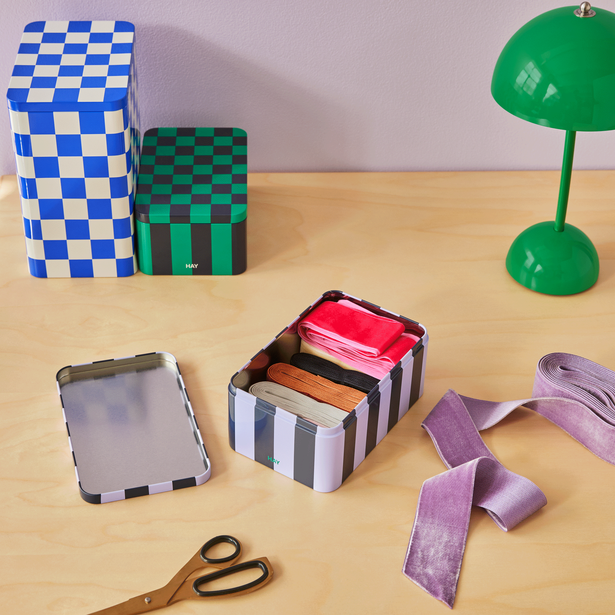 HAY Tin Container - Dark Blue/ Lavendar - Image 2