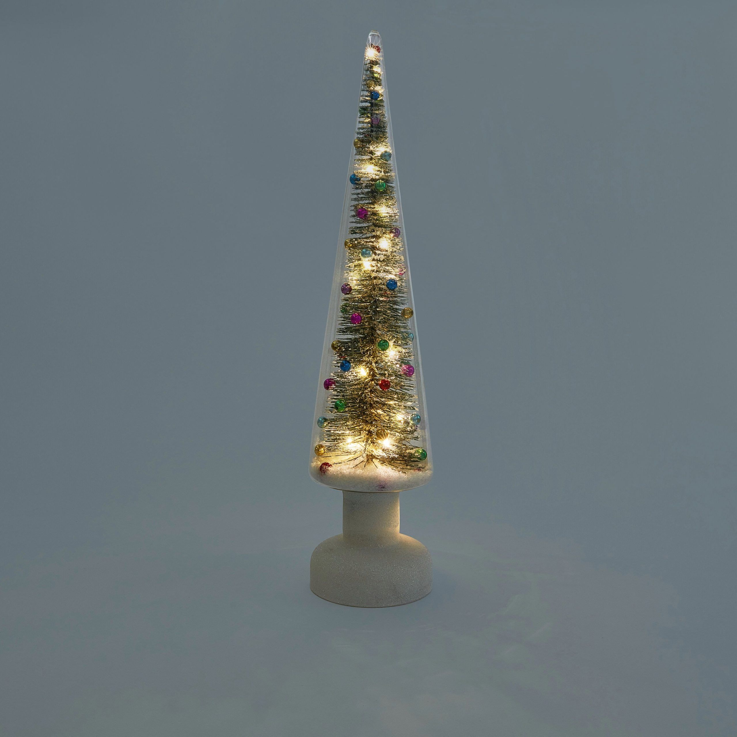 MoMA LED Snowy Wonderland Glass Lighted Tree - Large - Image 3