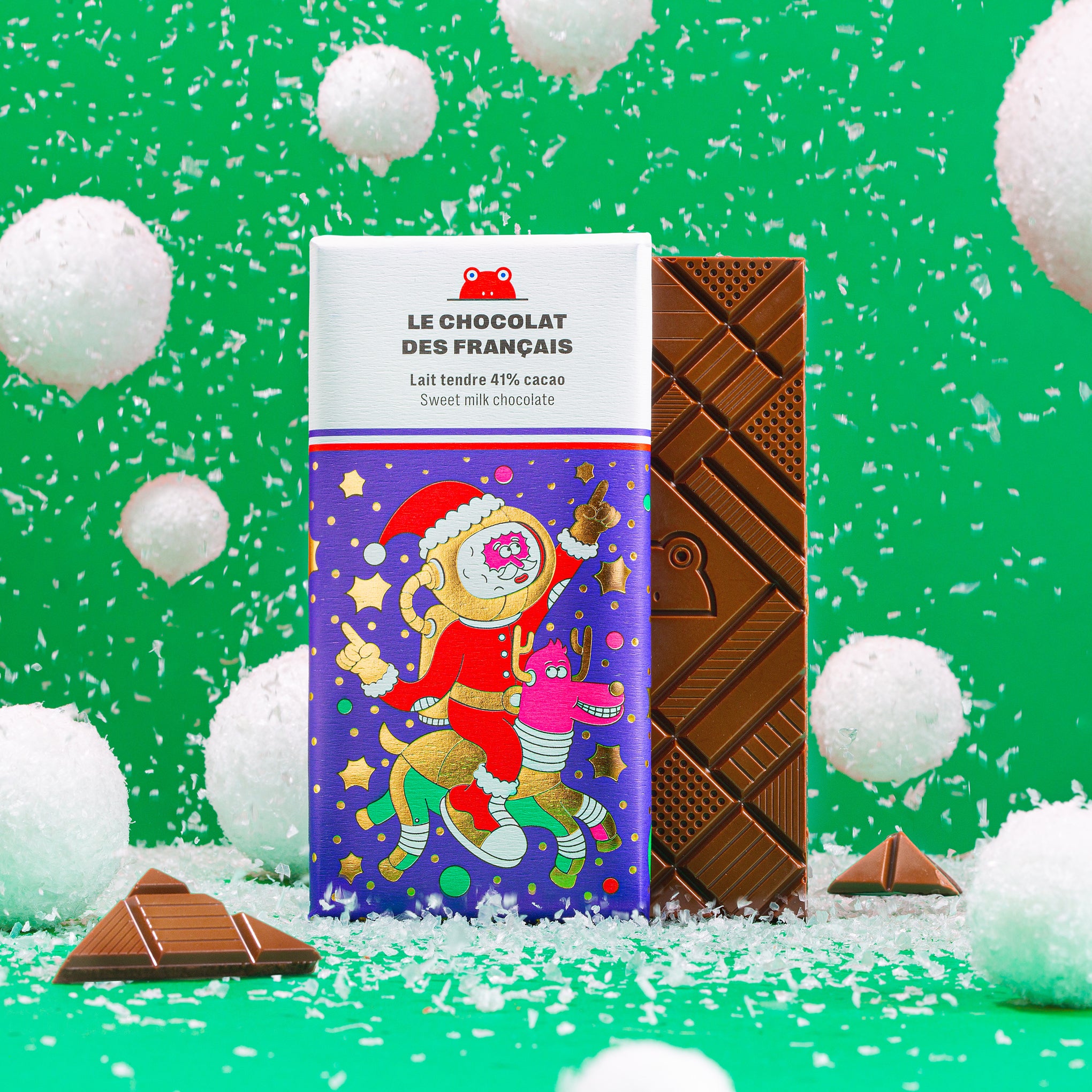 Le chocolat des Français Single Milk Galactic Chocolate Bar - Image 2
